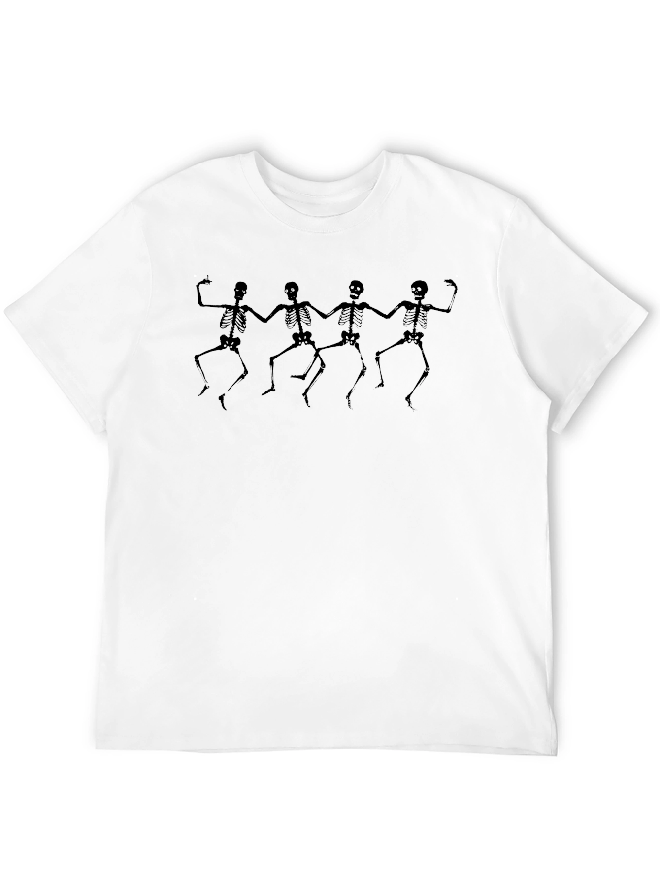 Black Dancing Skeletons Black T-Shirt - Unique Graphic Tee view 12