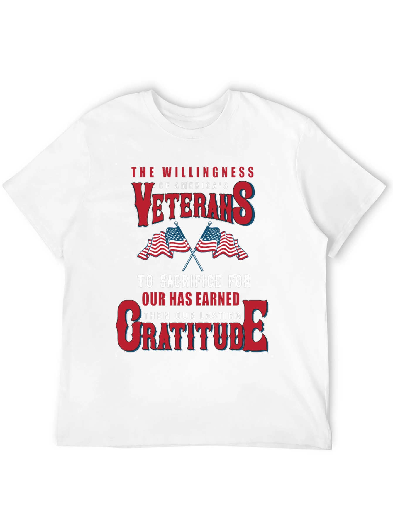 Veterans Gratitude T-Shirt: Patriotic USA Design - 12
