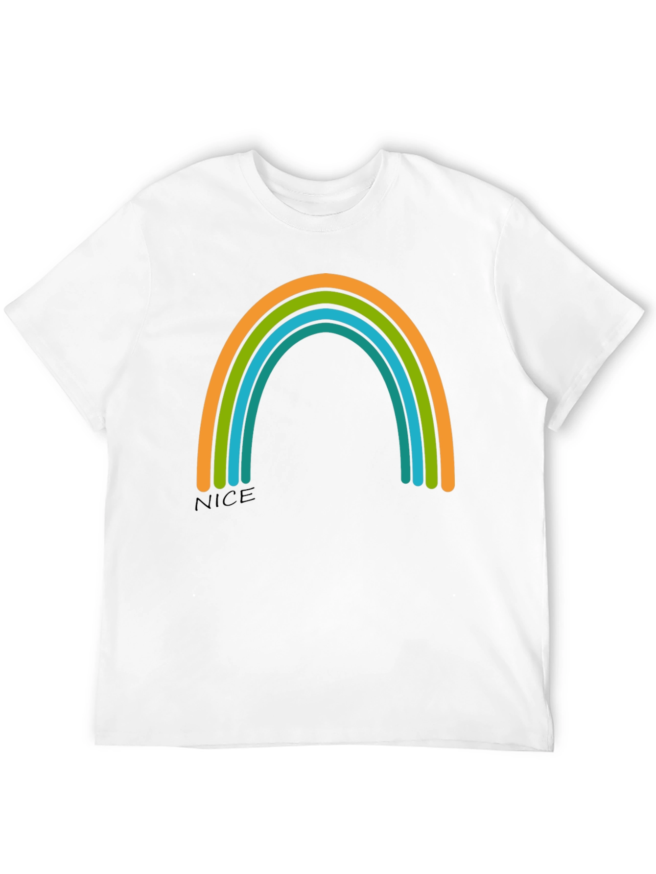 Black Rainbow Graphic Tee - Casual Black T-Shirt view 12