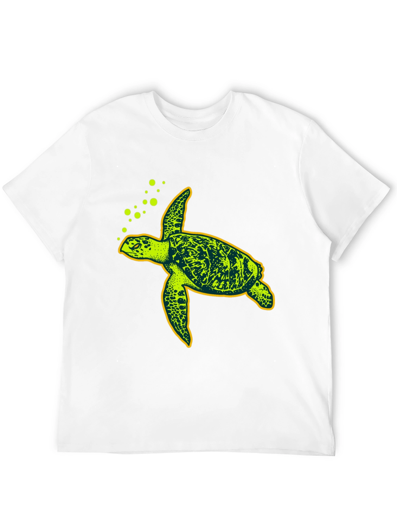 Black Sea Turtle Graphic Tee - Black Cotton T-Shirt view 12