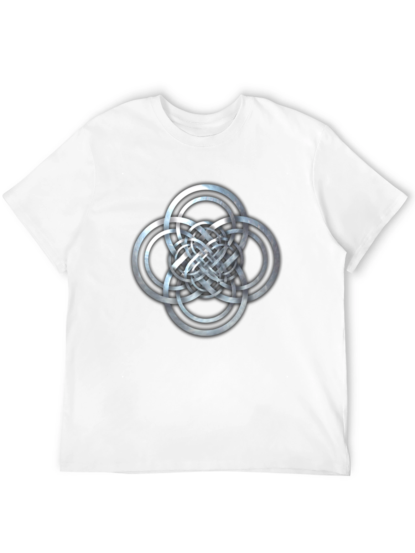 Black Celtic Knot Circles Graphic Black T-Shirt view 12