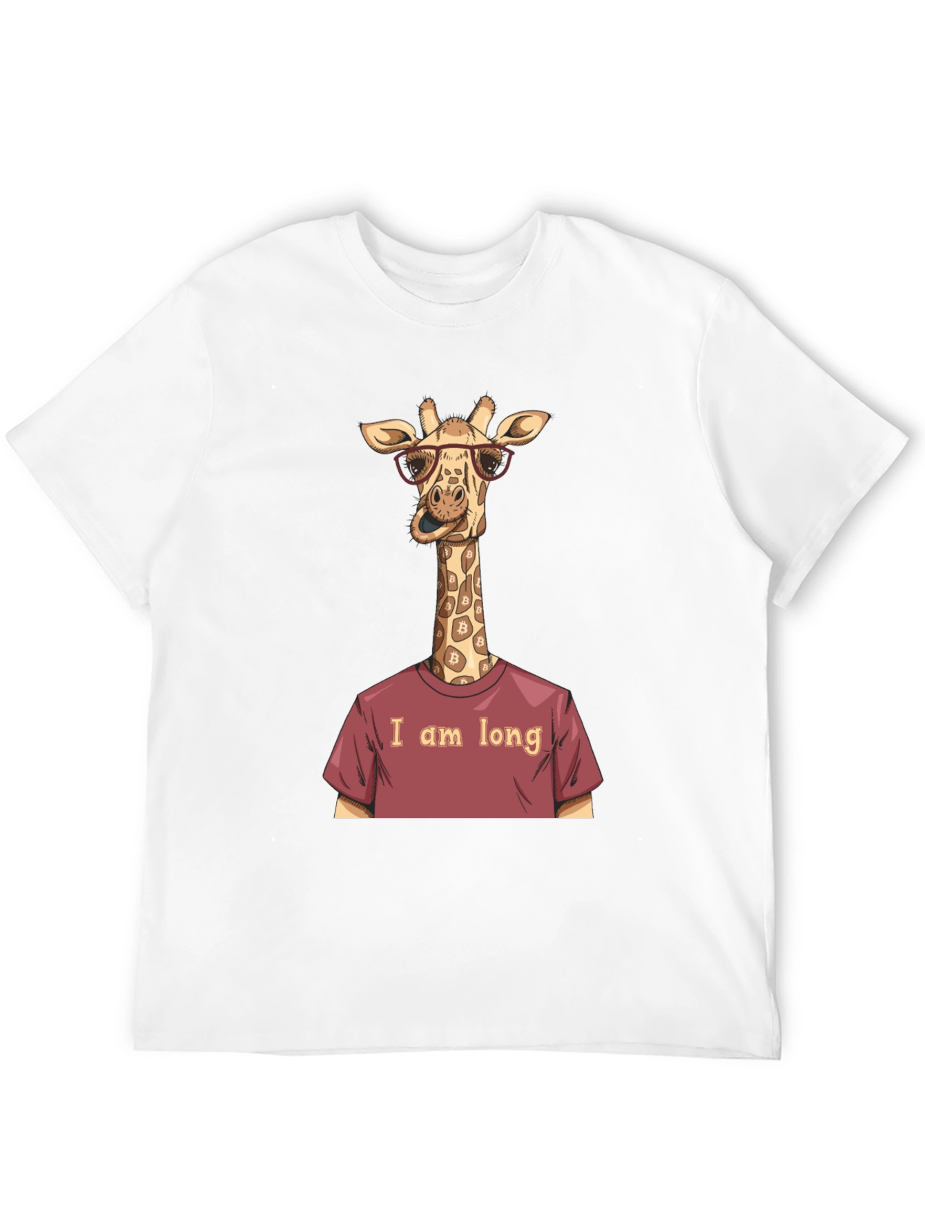 Black Funny Giraffe Bitcoin Investor T-Shirt view 12