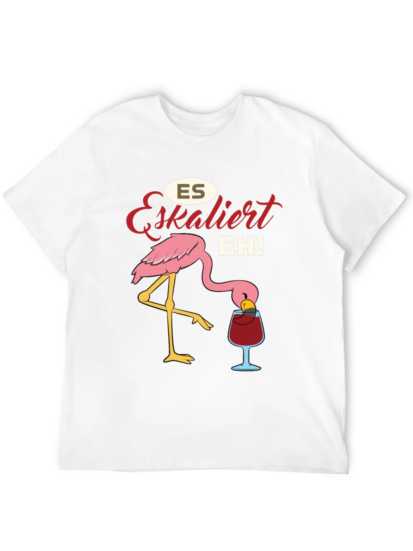 Black Es Eskaliert EH! Flamingo T-Shirt view 12