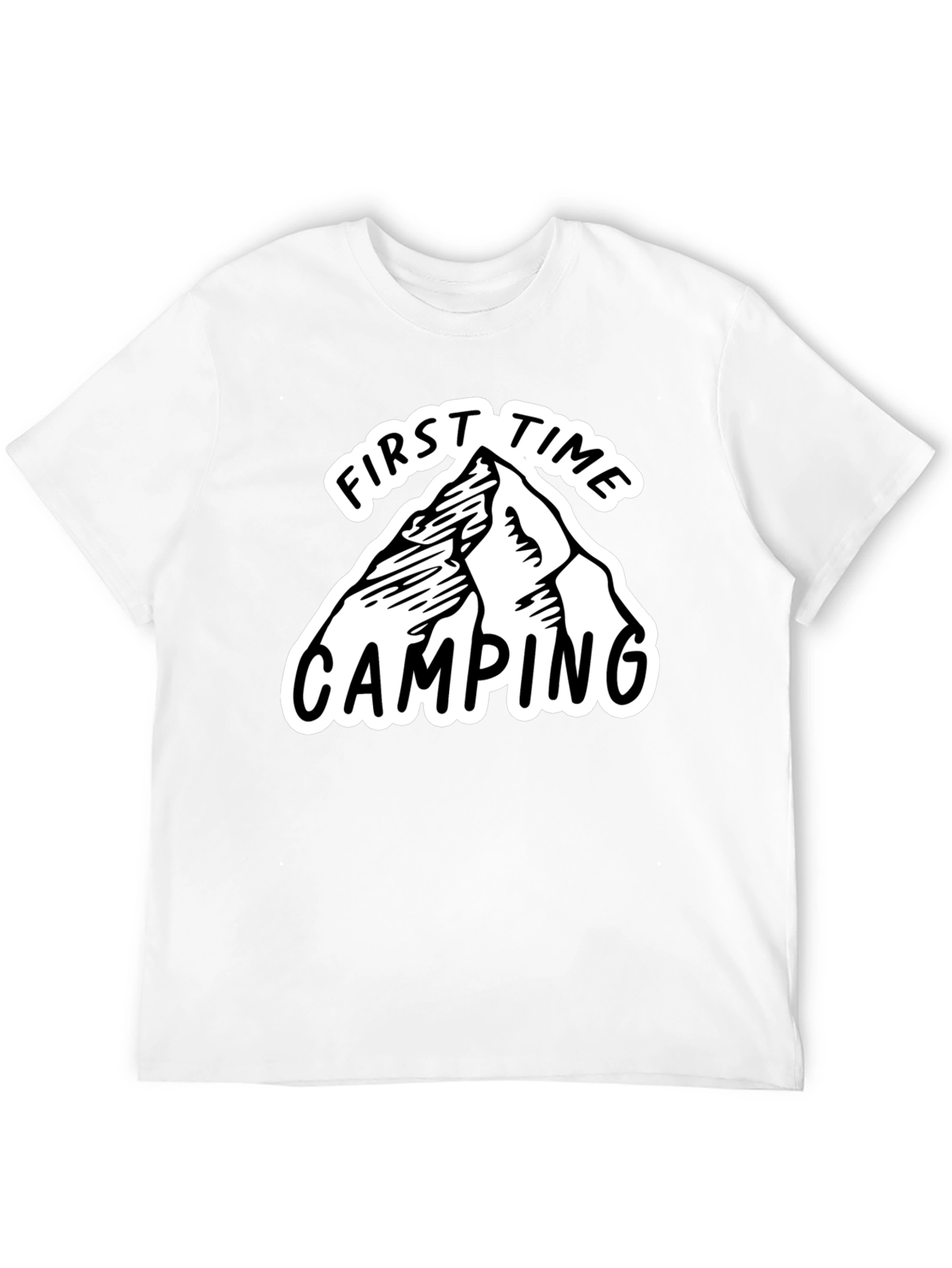 Black First Time Camping Graphic Tee - Black view 12