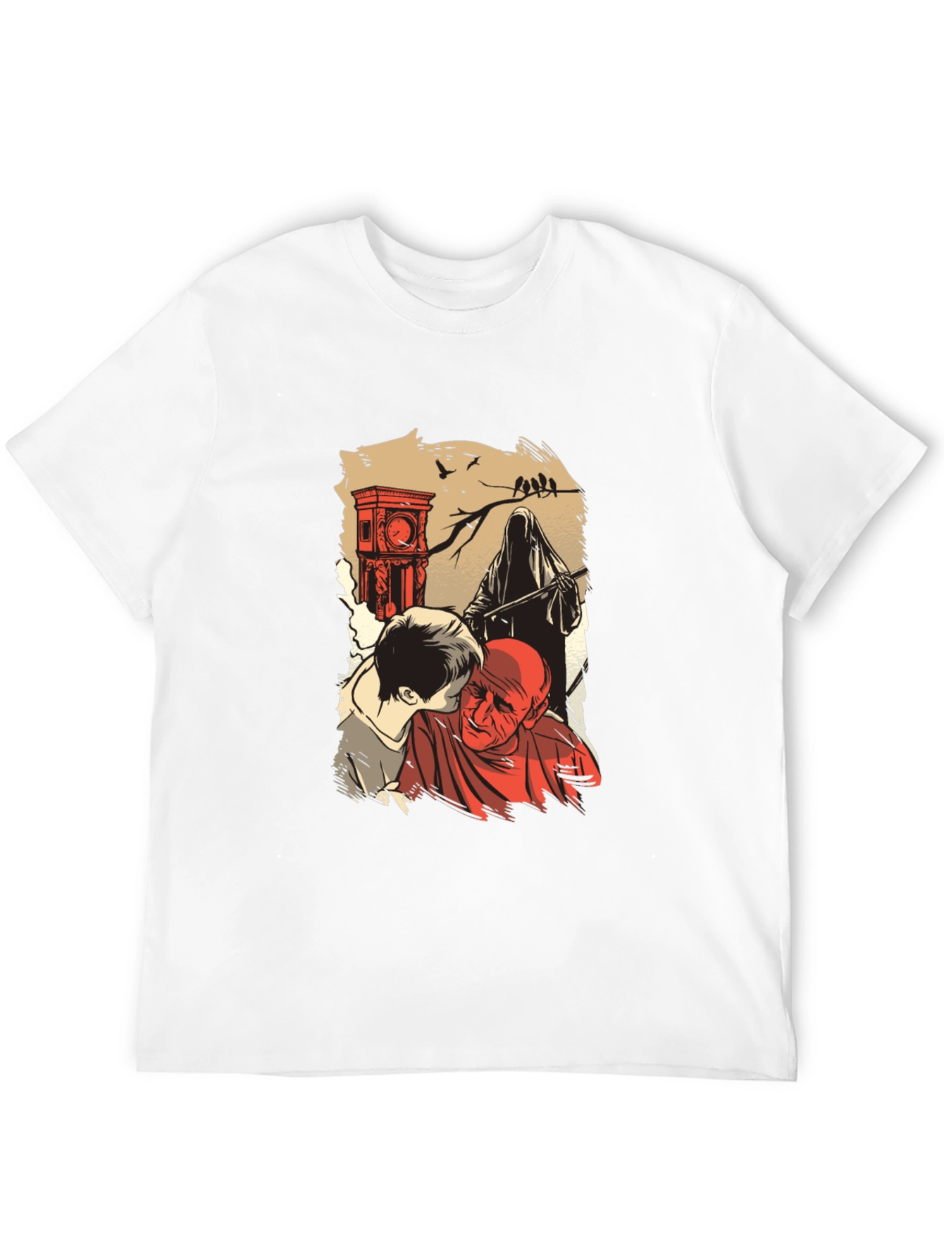 Black Grim Reaper Graphic T-Shirt - Time & Mortality view 12