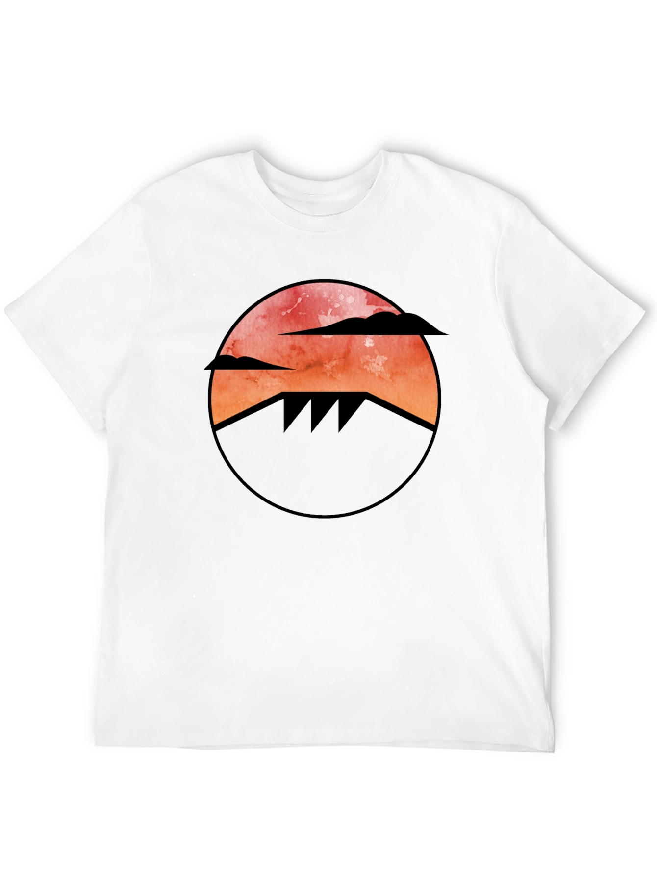 Black Sunset Mountain Graphic Tee - Cool Casual Style view 12