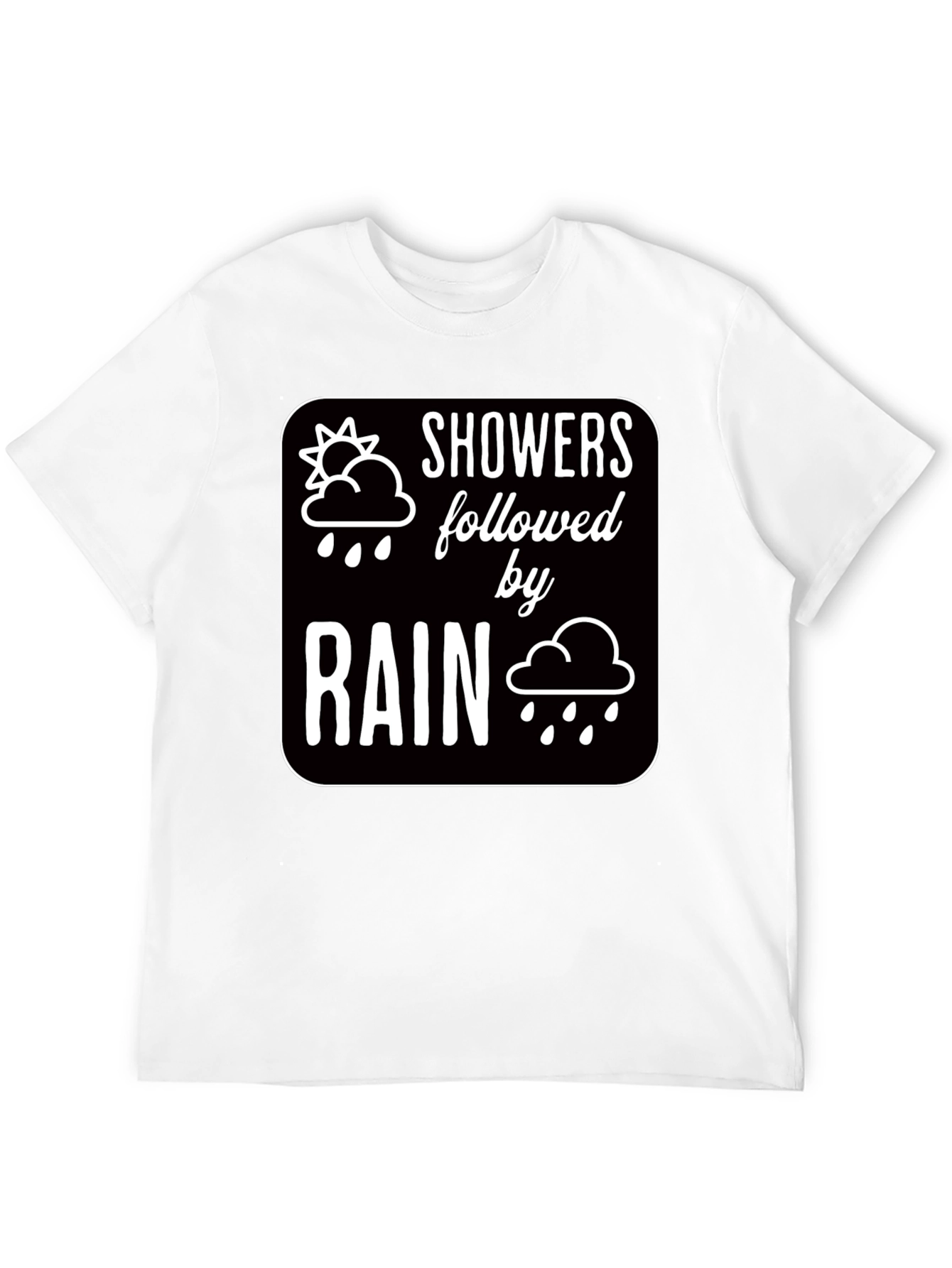 Black Showers Followed by Rain Graphic Black T-Shirt view 12