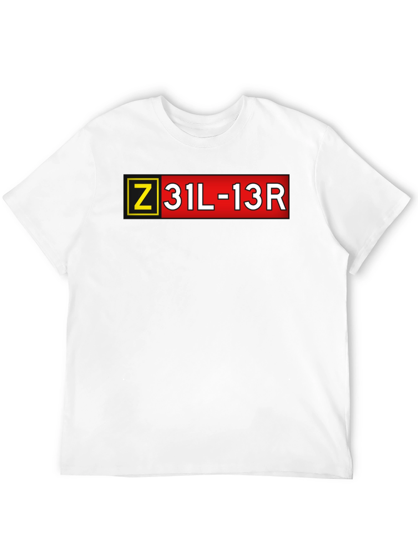 Black Aviation Runway Code T-Shirt view 12