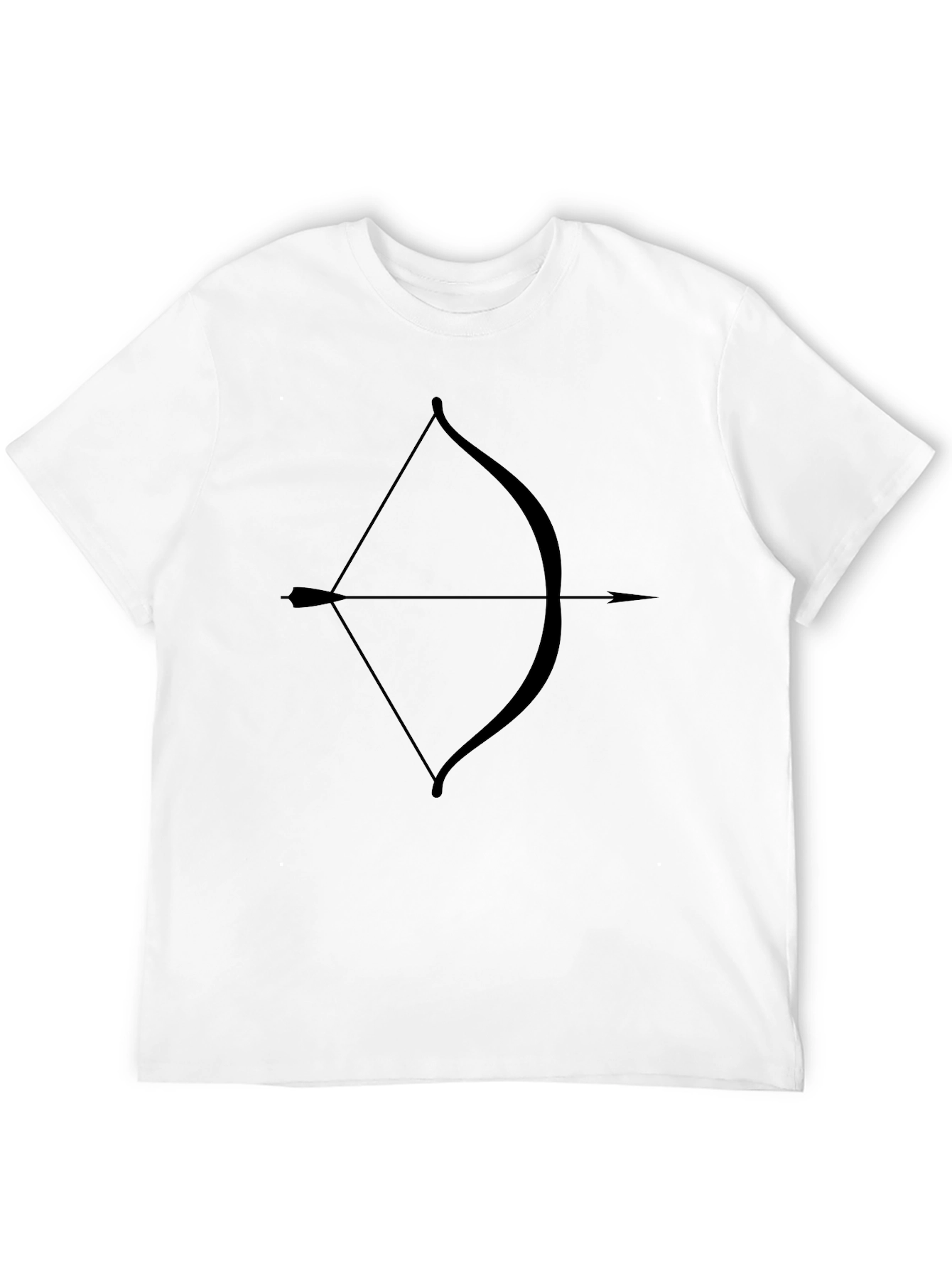 Black Archer Tee: Black Bow & Arrow Graphic T-Shirt view 12