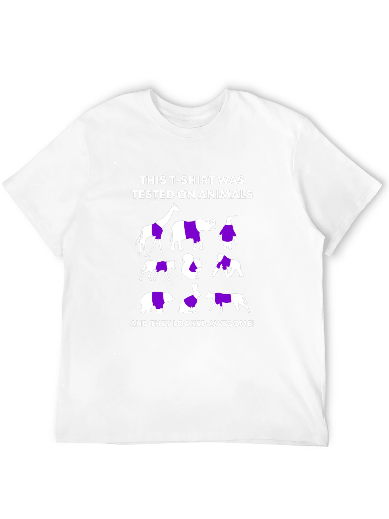 Black Animal Tested T-Shirt - Look Awesome! view 12