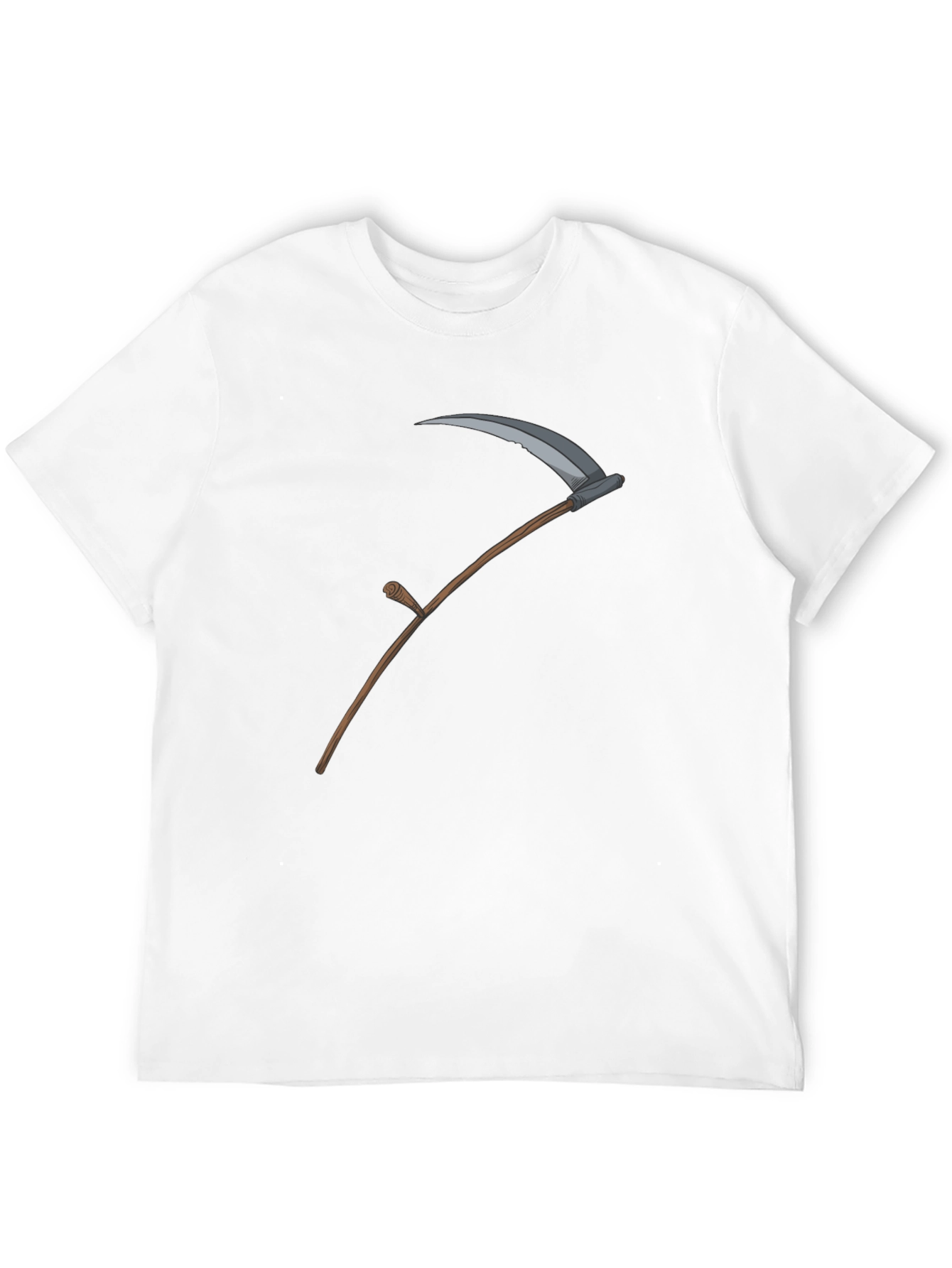 Black Grim Reaper Scythe Graphic Tee - Black Cotton T-Shirt view 12