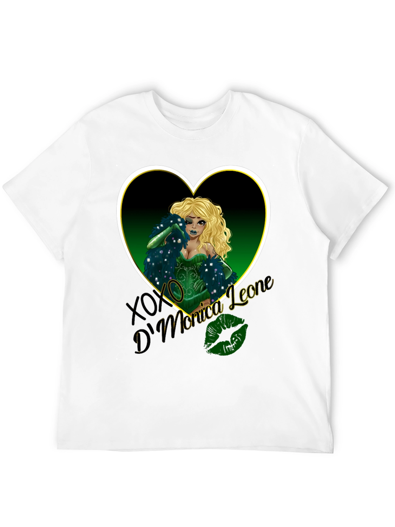 Black Monica Leone Graphic Tee - Heart Design view 12