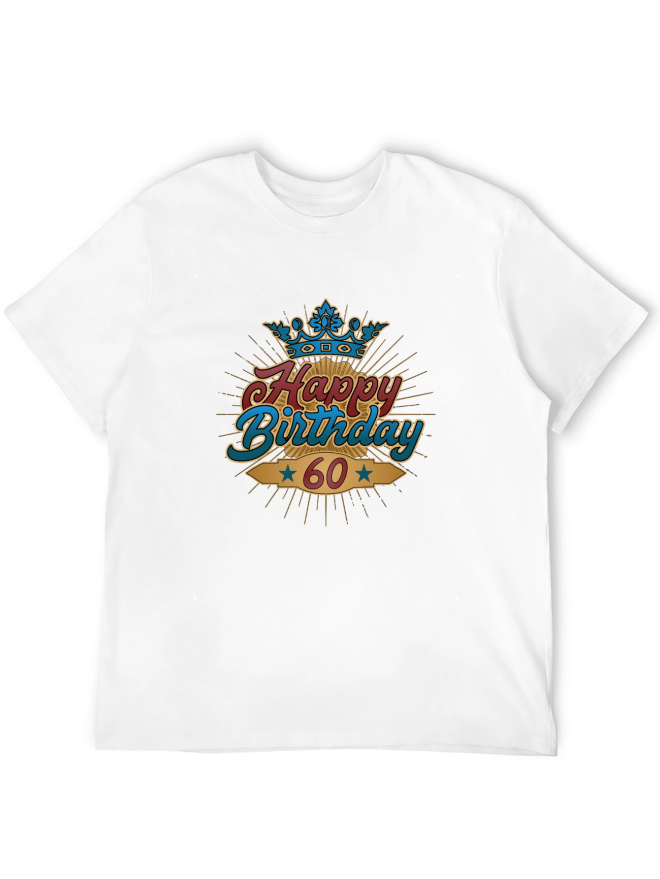 Black Happy 60th Birthday Graphic T-Shirt view 12