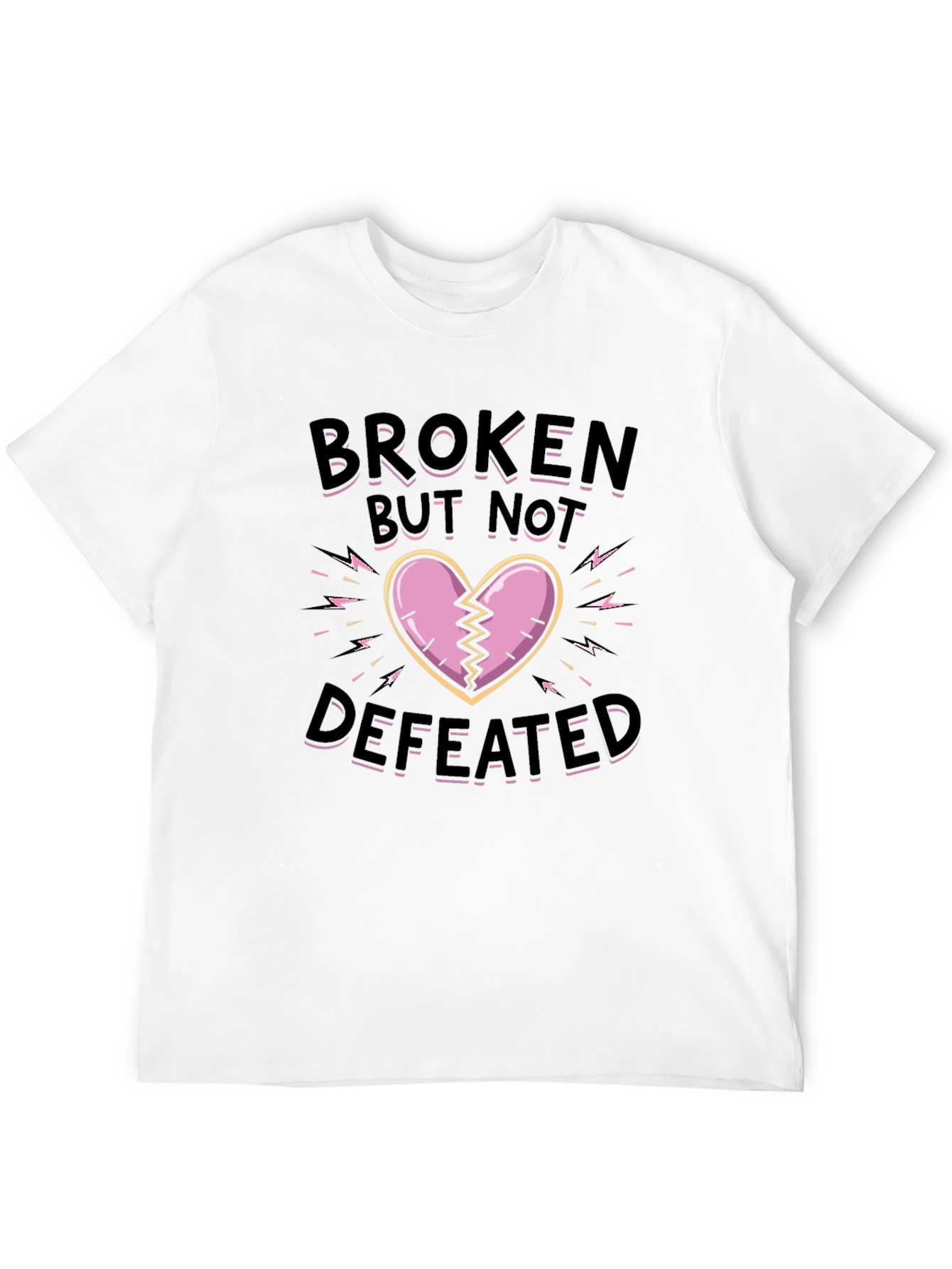 Black Broken But Not Defeated Graphic Tee view 12