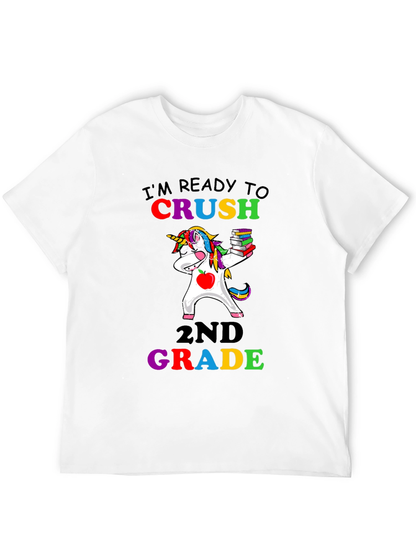 Black Ready to Crush 2nd Grade Unicorn T-Shirt view 12