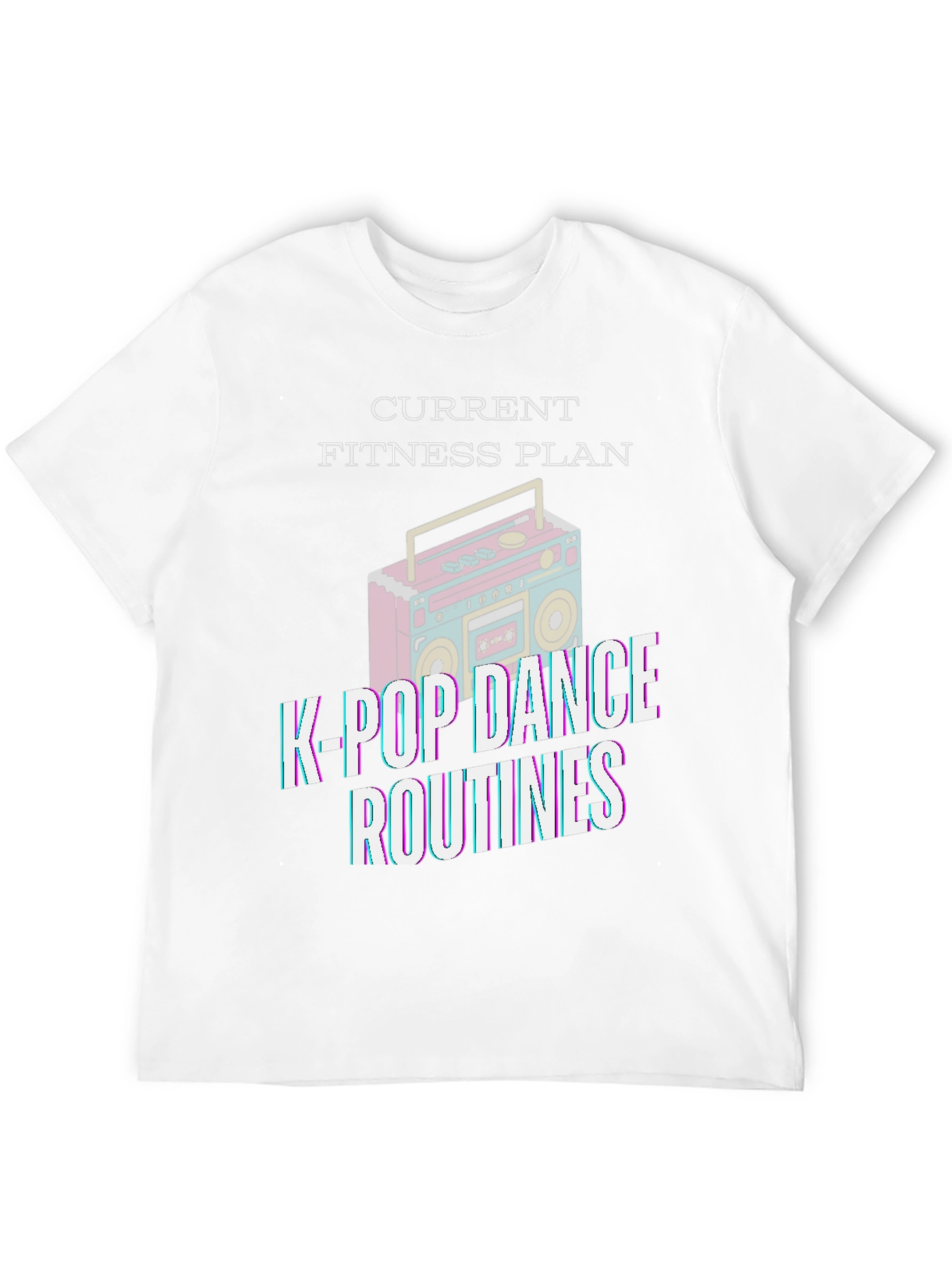 Black K-Pop Dance Fitness Plan Black T-Shirt view 12