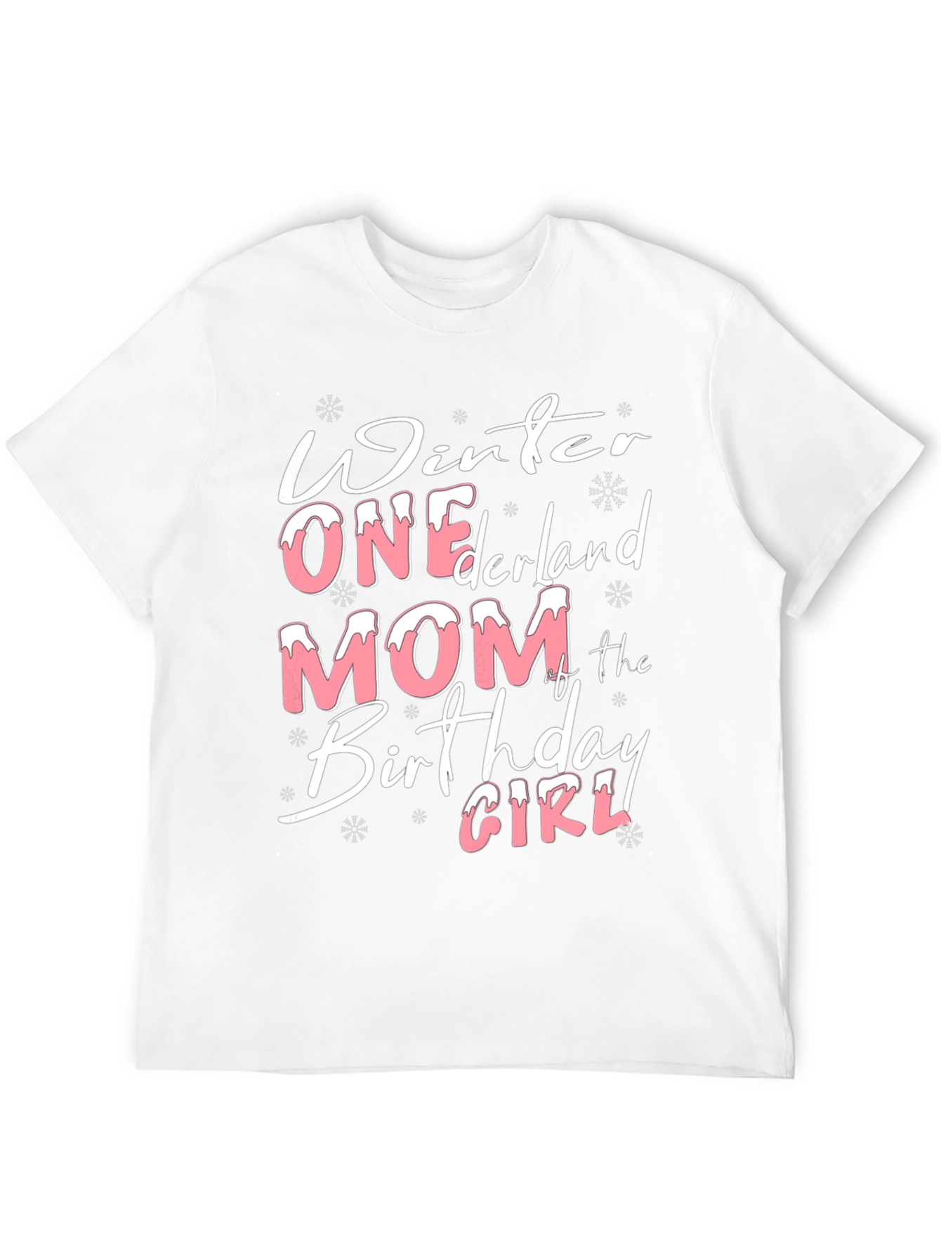 Black Winter ONEderland Mom Birthday Girl T-Shirt view 12
