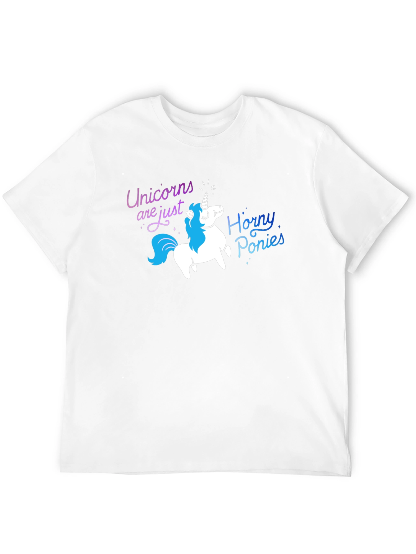 Black Unicorns Are Just Horny Ponies Graphic T-Shirt view 12