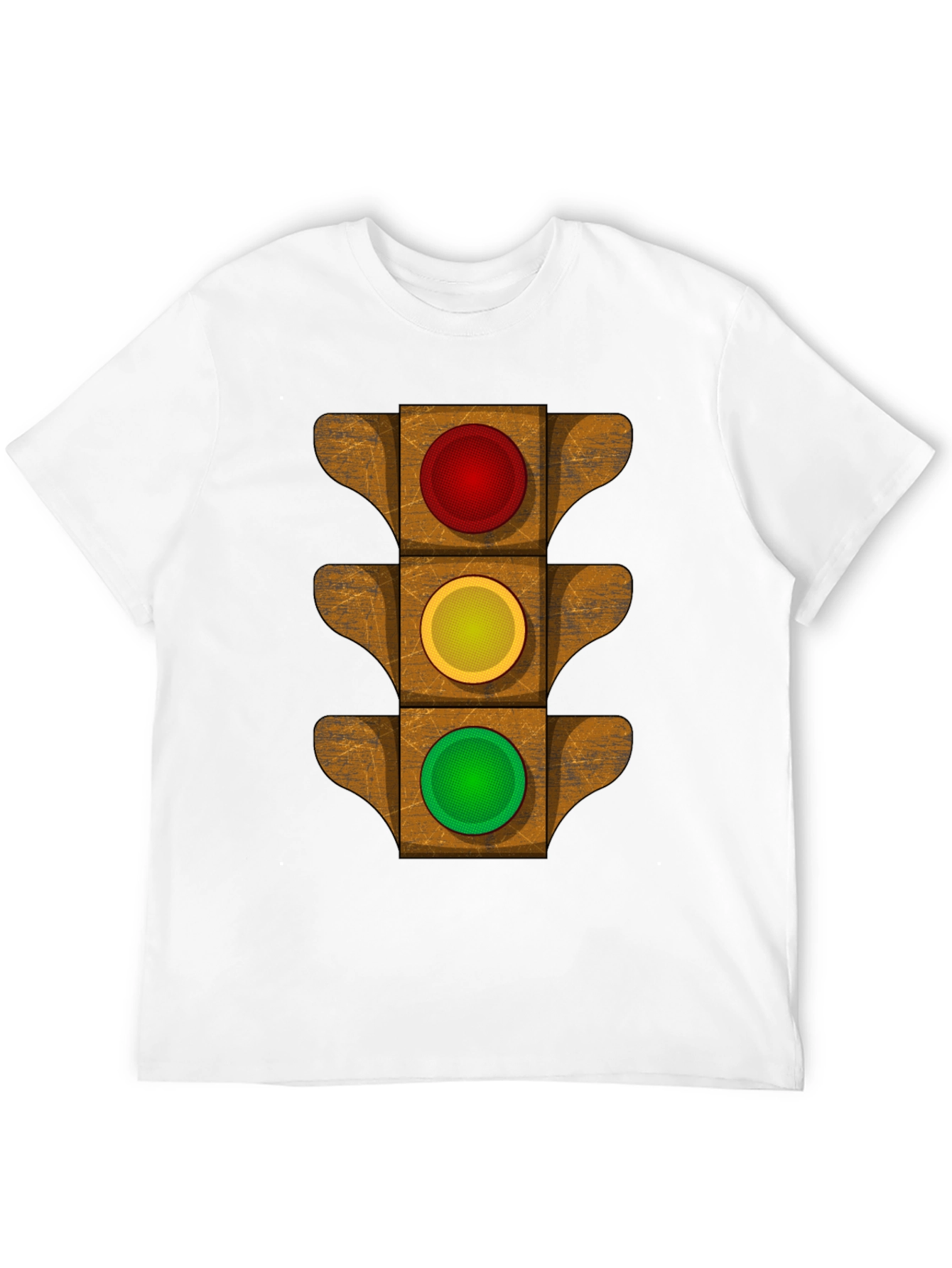 Black Traffic Light Graphic Tee - Novelty Design view 12