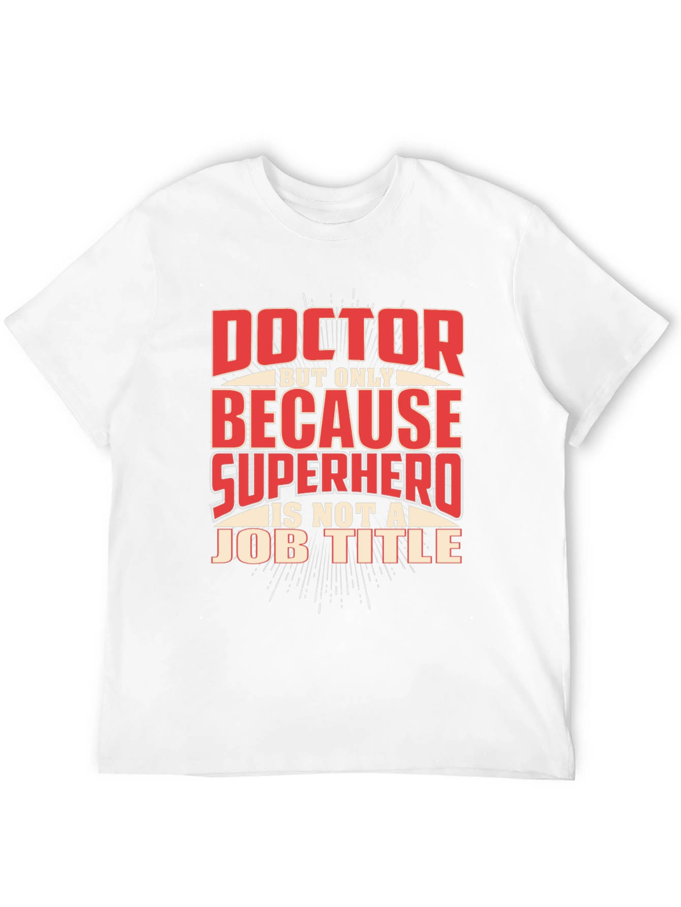 Black Doctor Superhero Job Title Novelty T-Shirt view 12