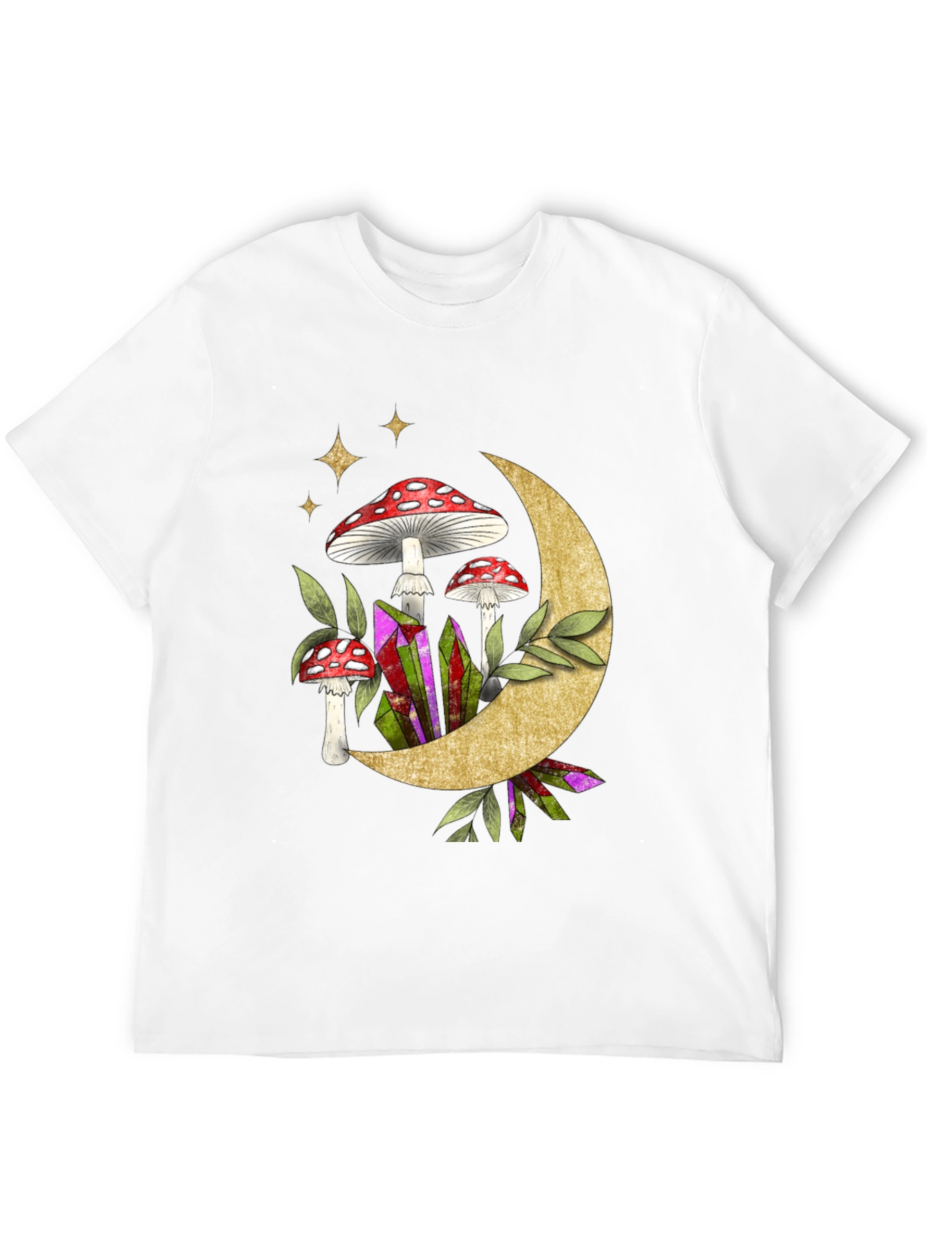 Black Mushroom Moon Graphic Tee view 12