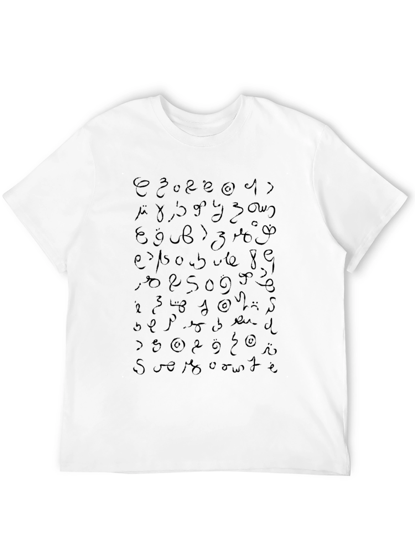 Black Esoteric Script Graphic T-Shirt - Mystery & Style view 12