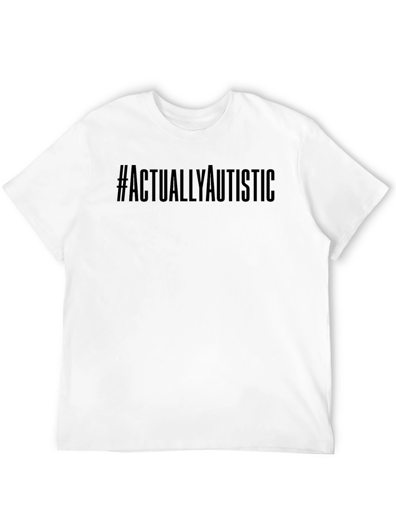 Black Actually Autistic Black Graphic T-Shirt view 12