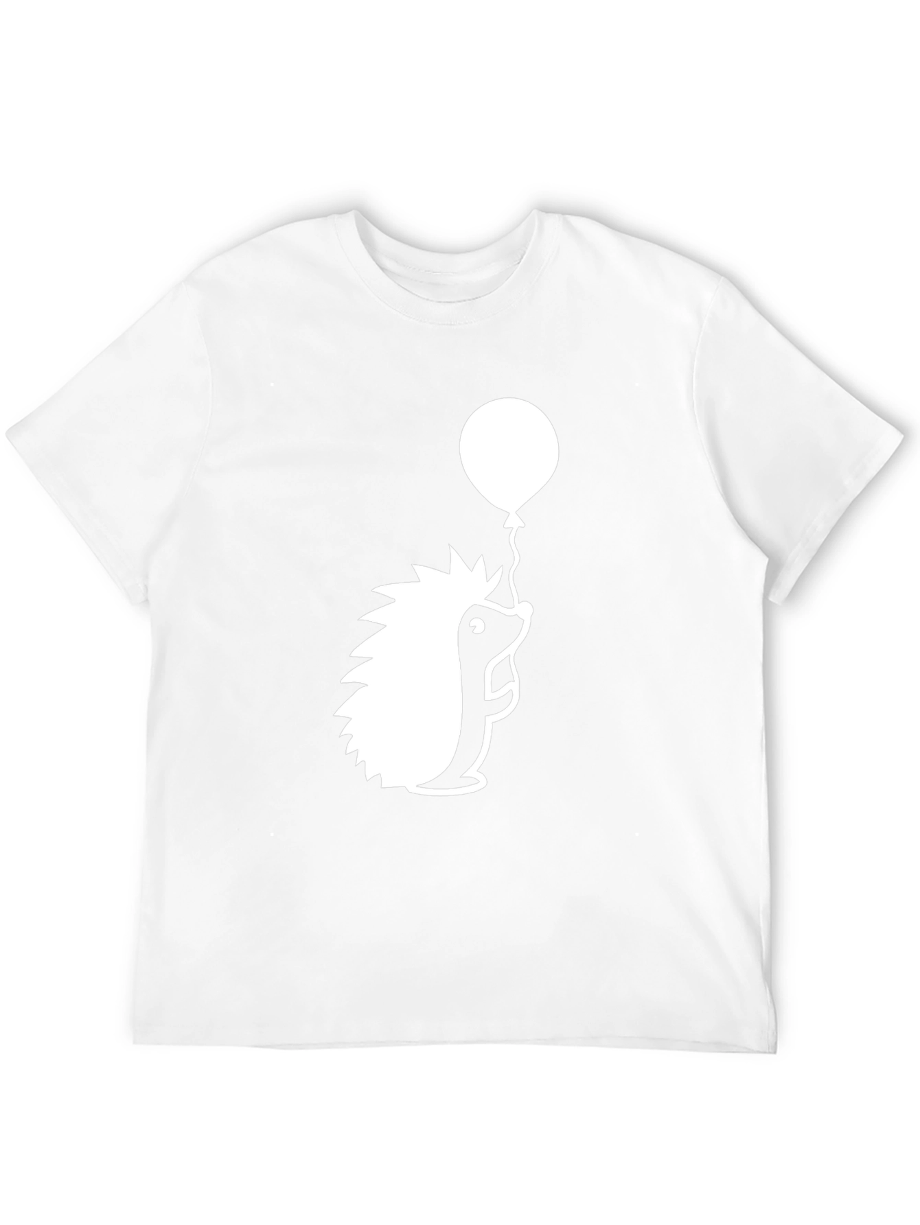Black Hedgehog with Balloon Black T-Shirt view 12