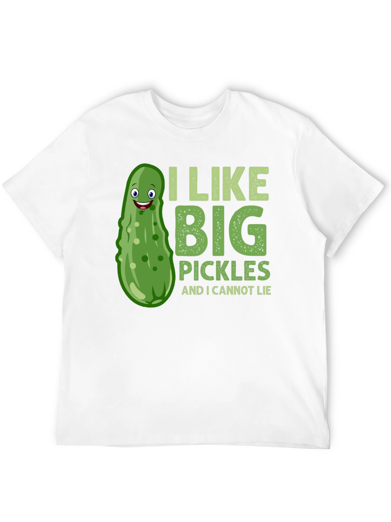 Black Funny Pickle T-Shirt - I Like Big Pickles Tee view 12