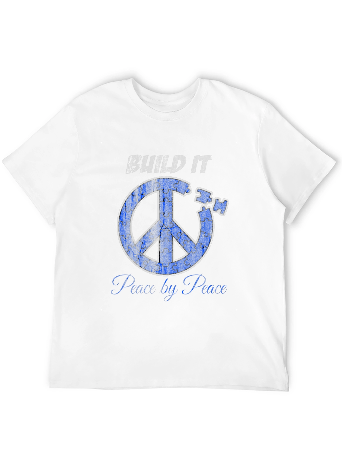 Black Build It Peace by Peace T-Shirt view 12