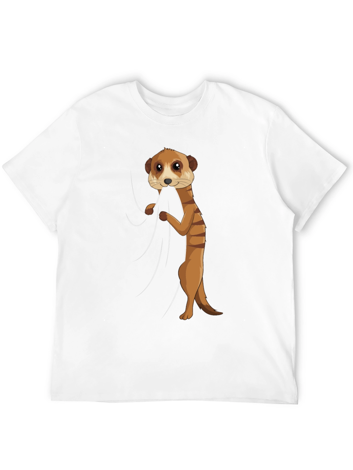 Black Meerkat Peeking Out Funny Graphic T-Shirt view 12