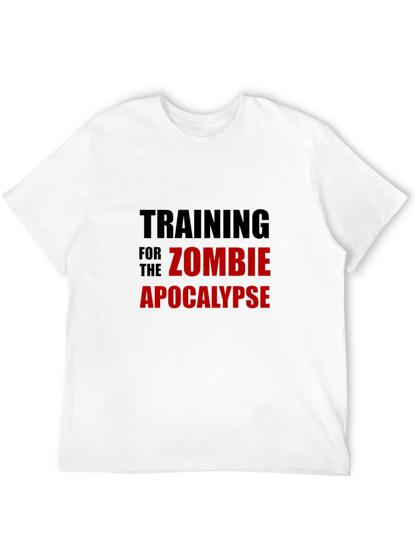 Black Zombie Apocalypse Training Black T-Shirt view 12