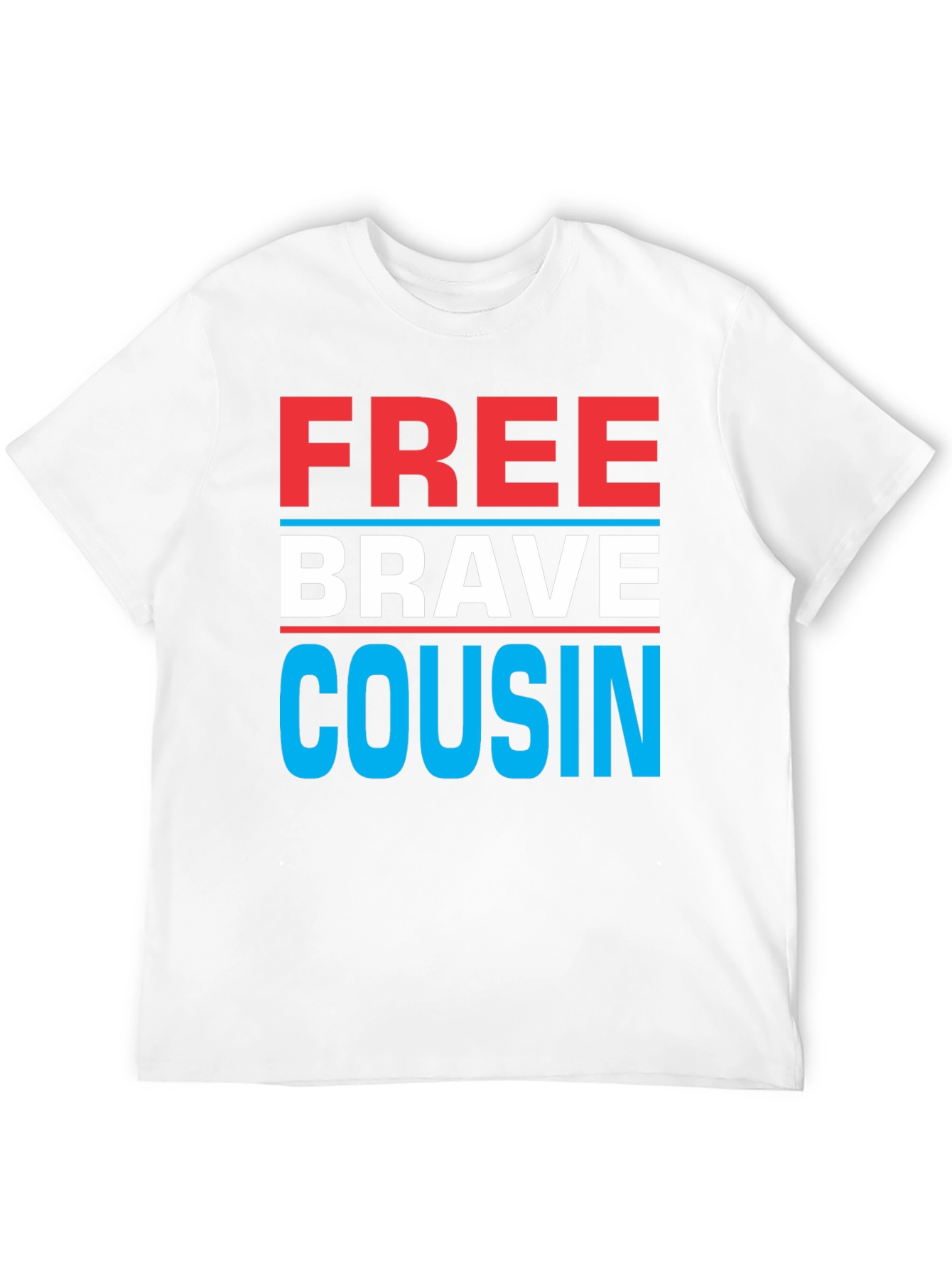 Black Free Brave Cousin T-Shirt - Patriotic Family Tee view 12