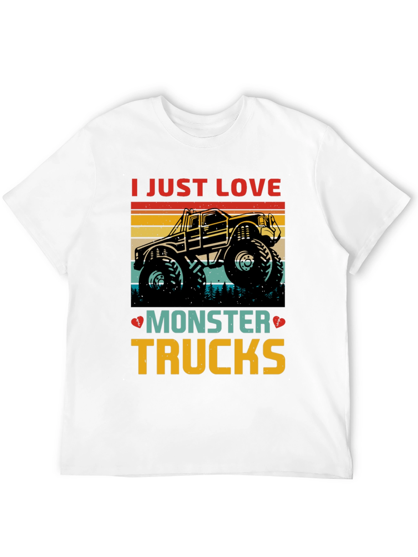 Black Monster Truck Lover Graphic T-Shirt view 12