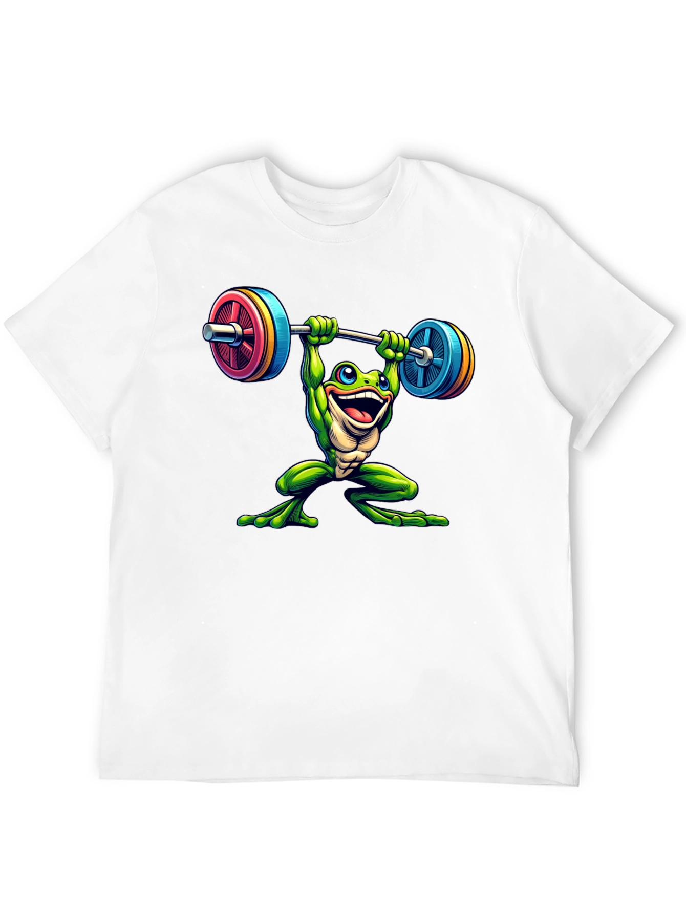 Black Frog Lifting Weights Graphic Tee view 12