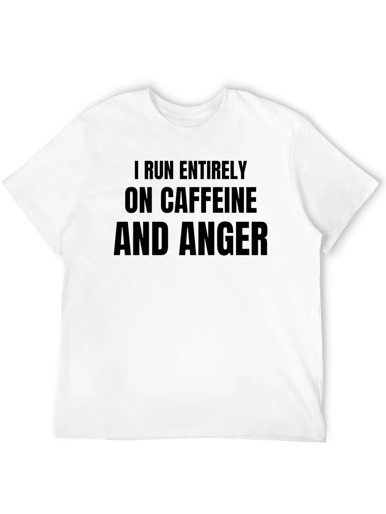 Black Caffeine & Anger T-Shirt - Funny Slogan Tee view 12
