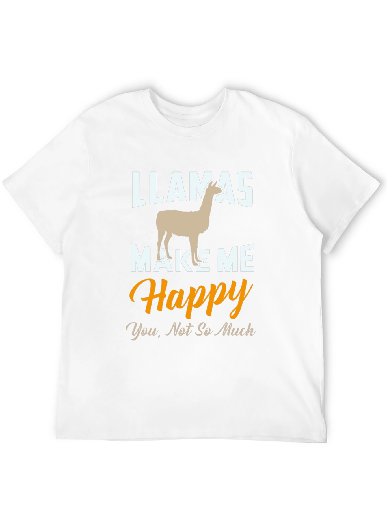 Black Llamas Make Me Happy T-Shirt view 12