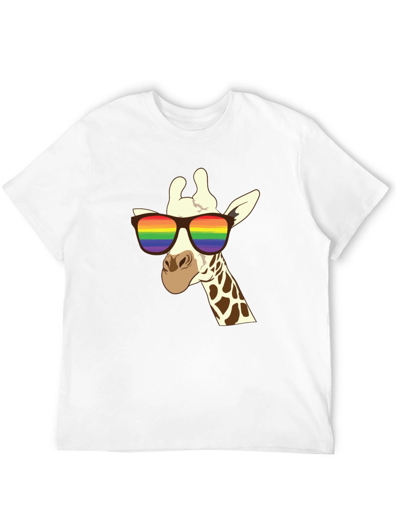 Black Cool Giraffe LGBTQ Pride T-Shirt view 12