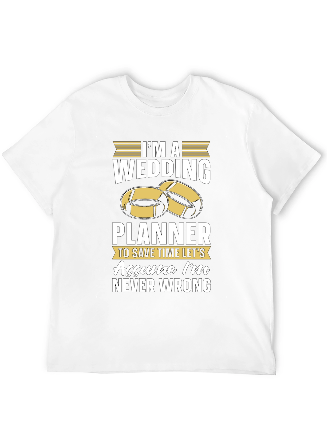 Black Wedding Planner T-Shirt - Never Wrong! view 12
