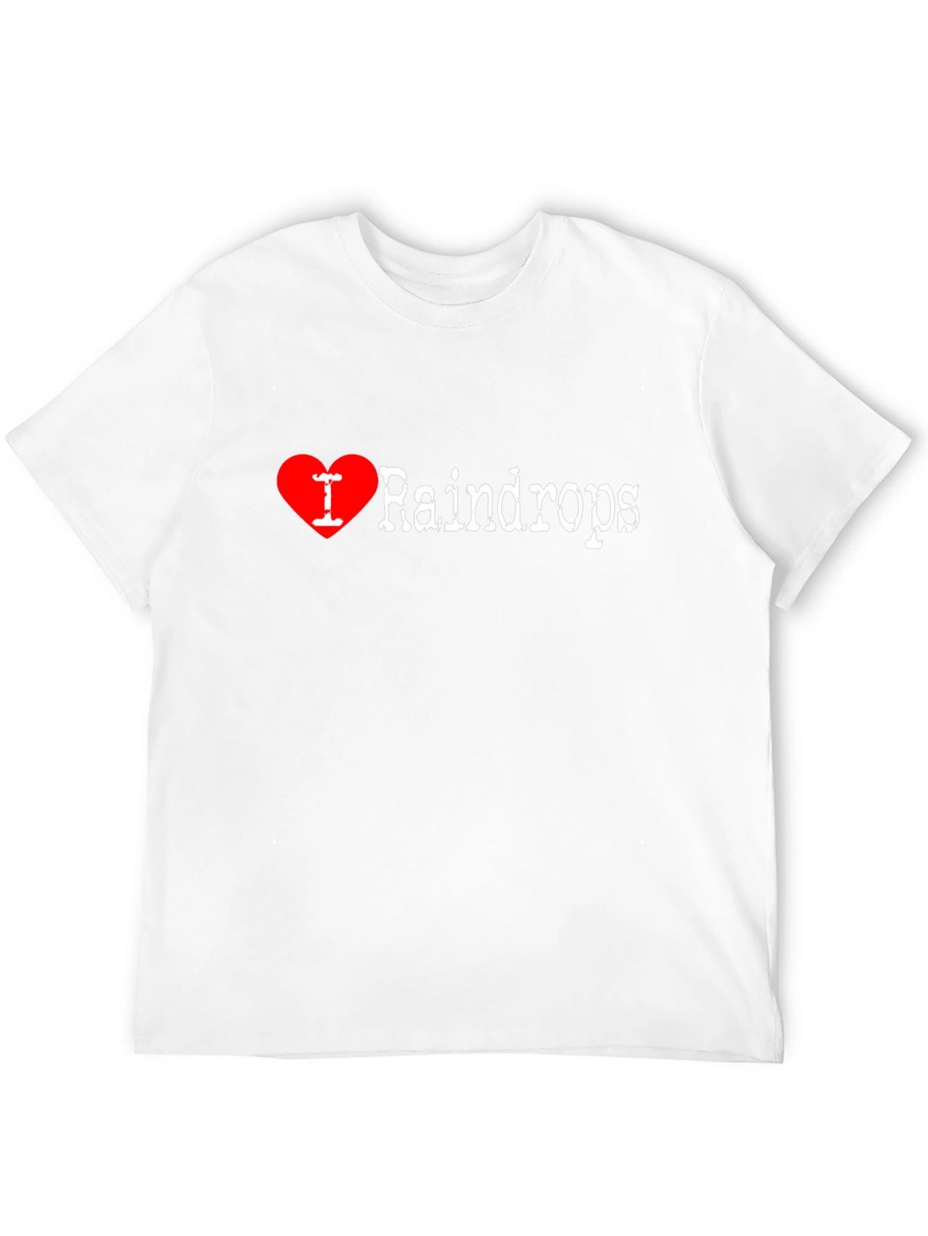 Black I Love Raindrops T-Shirt - Comfortable Black Tee view 12