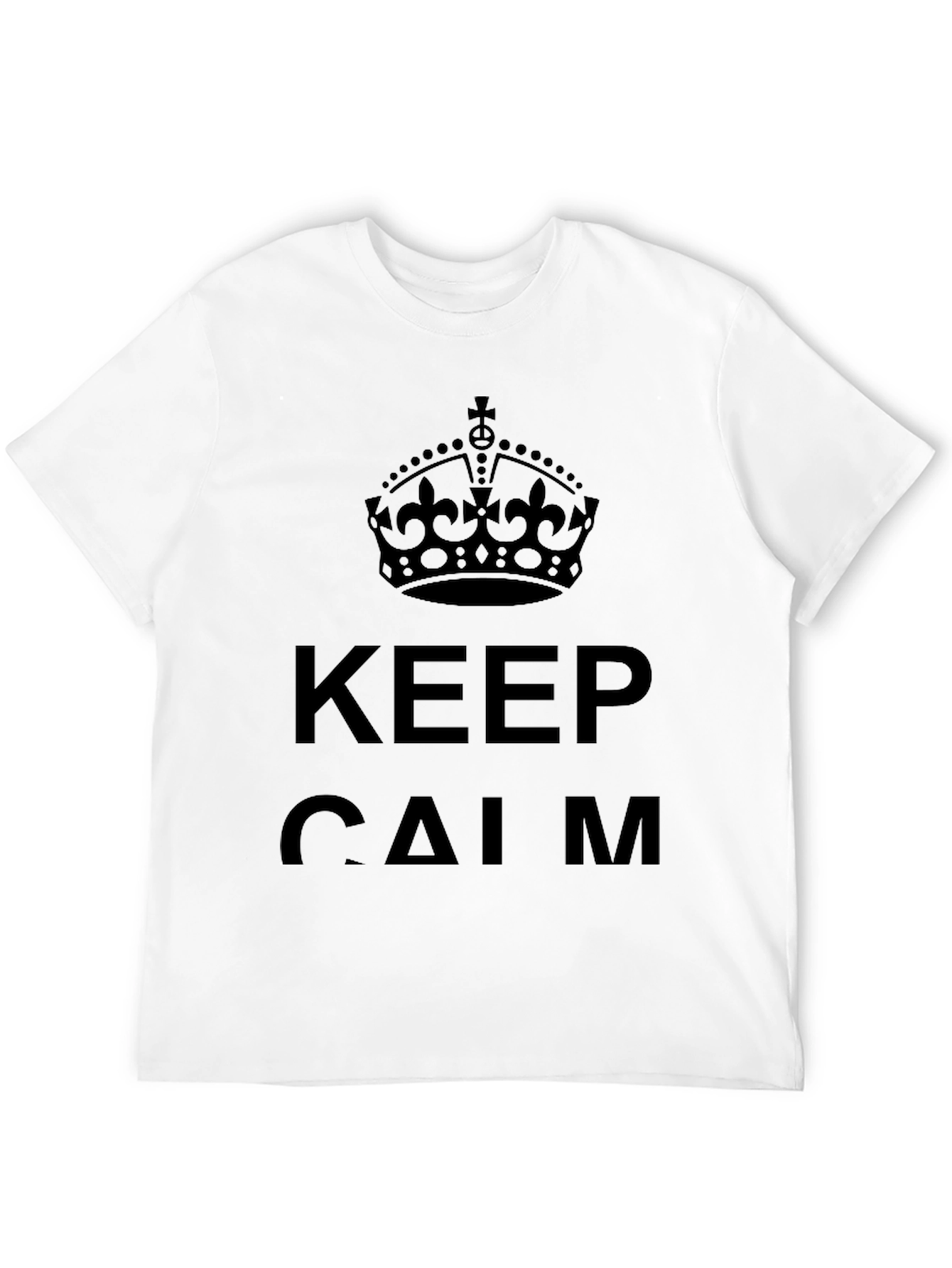 Black Keep Calm Crown Graphic Black T-Shirt view 12