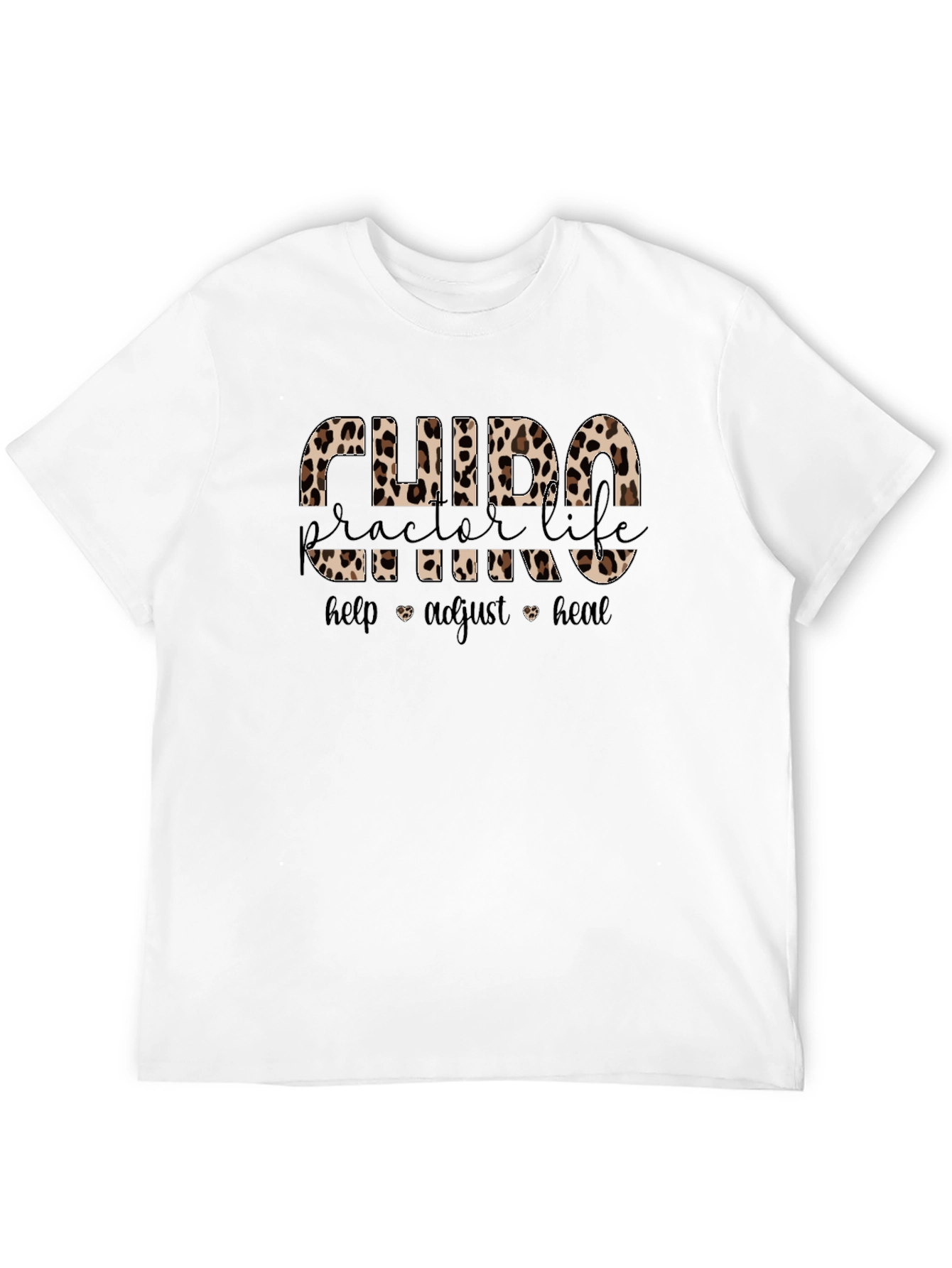 Black Chiropractor Life Leopard Print T-Shirt view 12