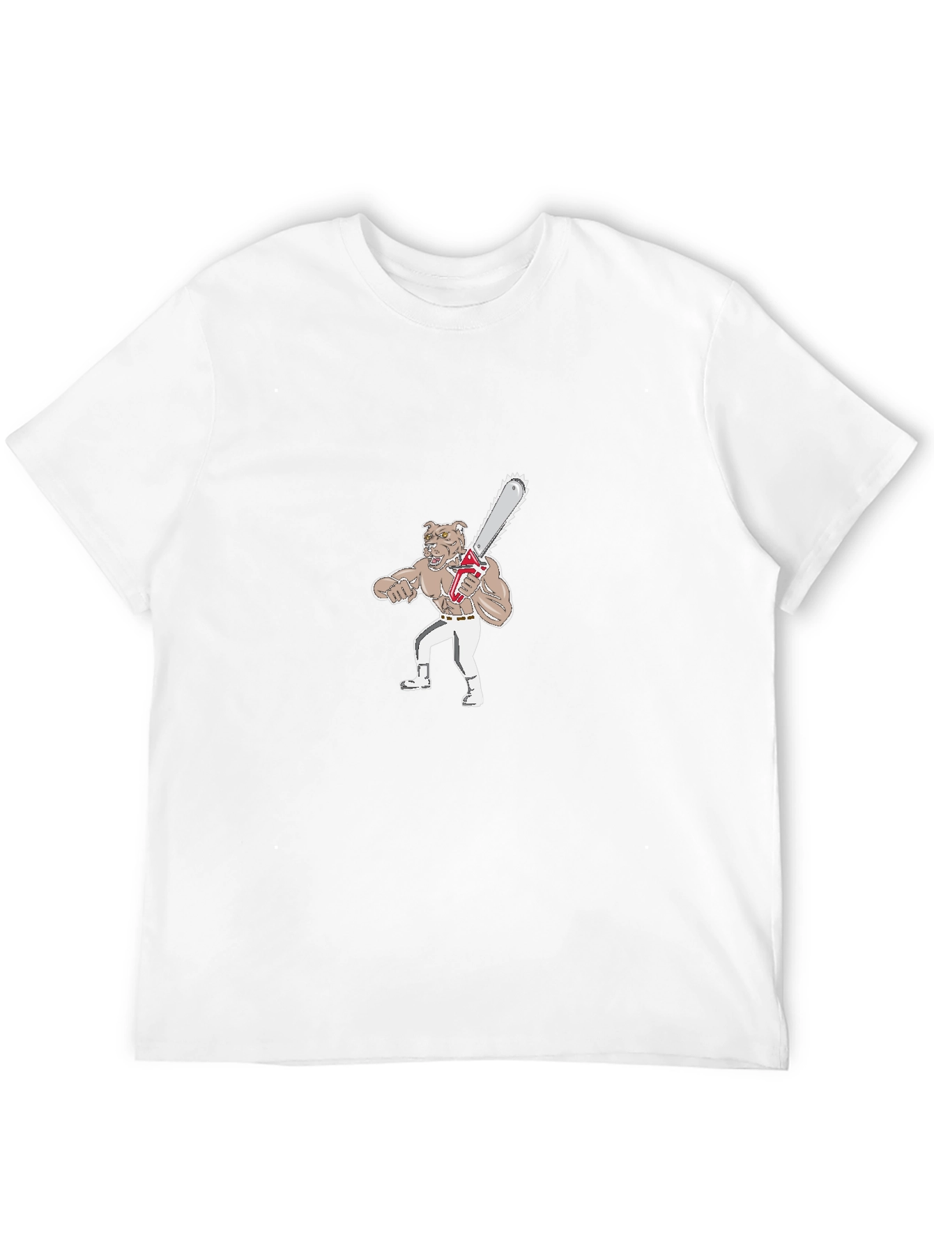 Black Dog with Chainsaw Graphic T-Shirt view 12