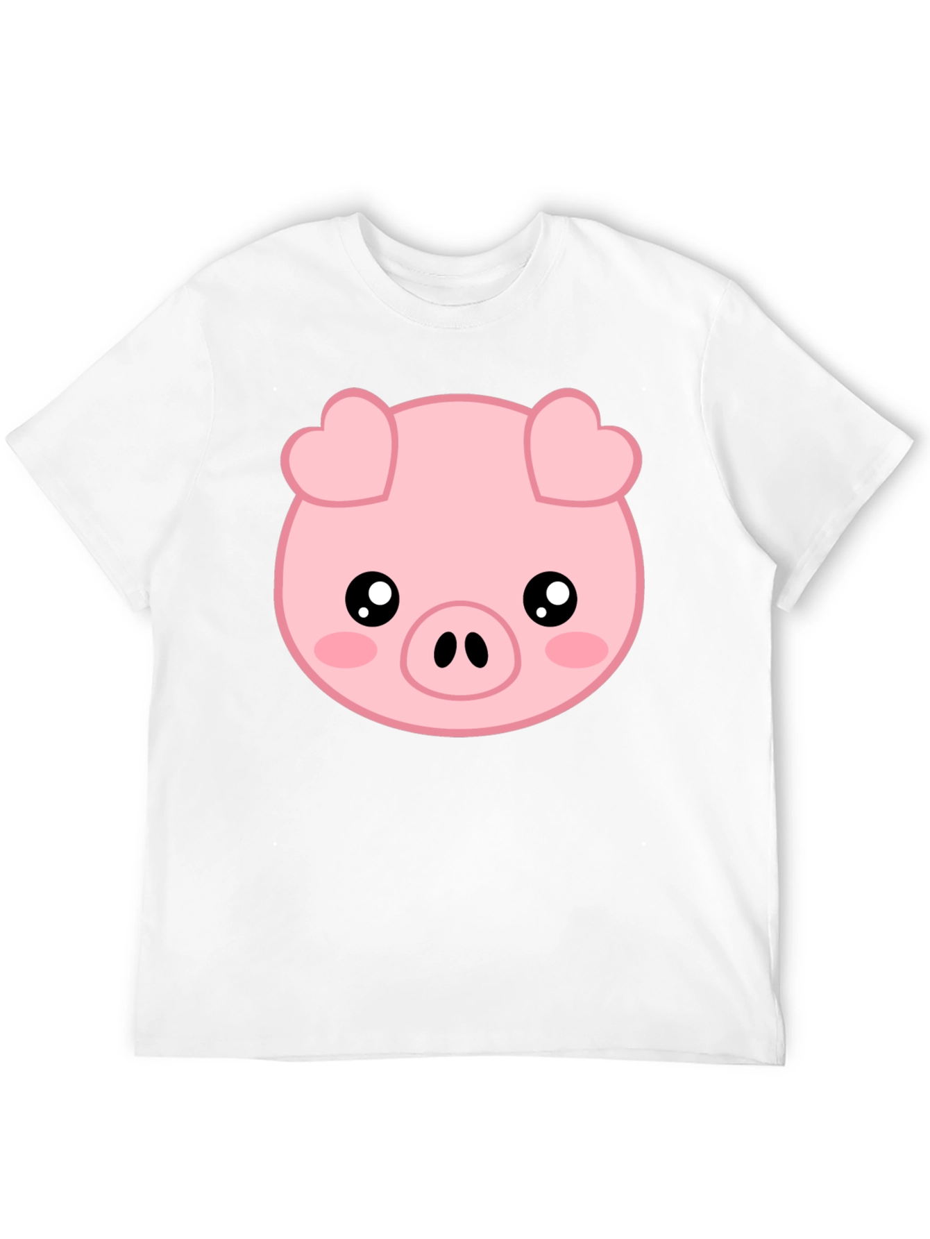 Black Cute Pig Graphic Tee - Black view 12