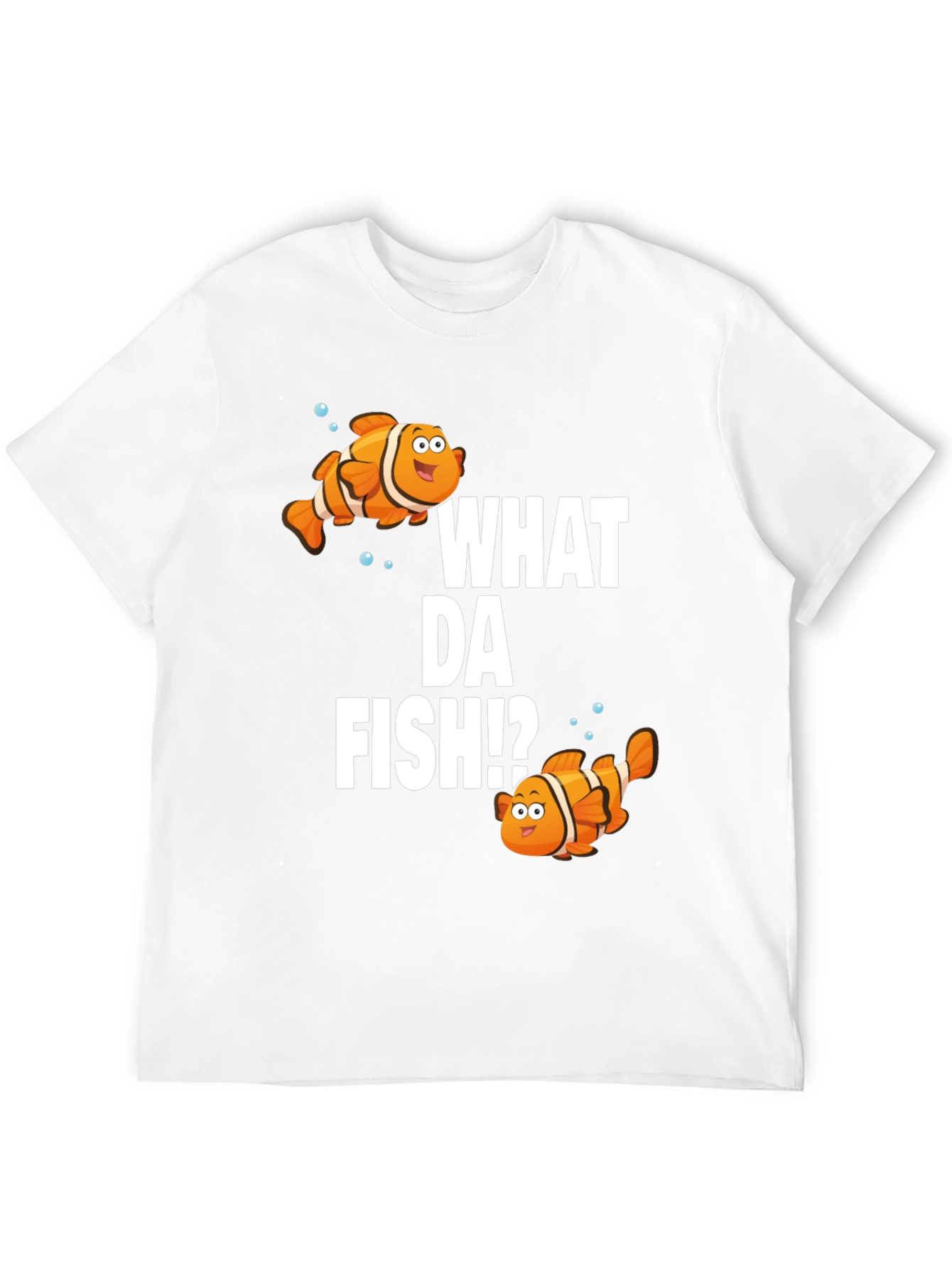 Black What Da Fish!? Graphic T-Shirt view 12