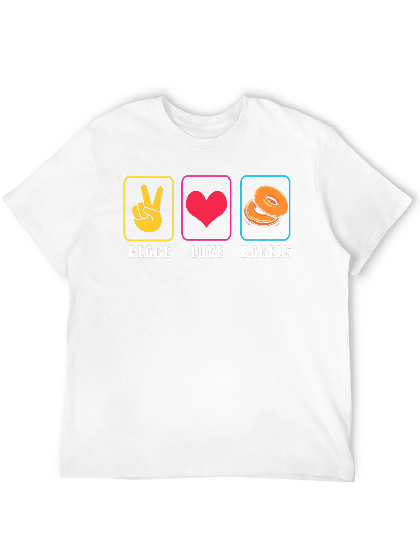 Black Peace Love Bagels Graphic Tee - Casual Comfort view 12