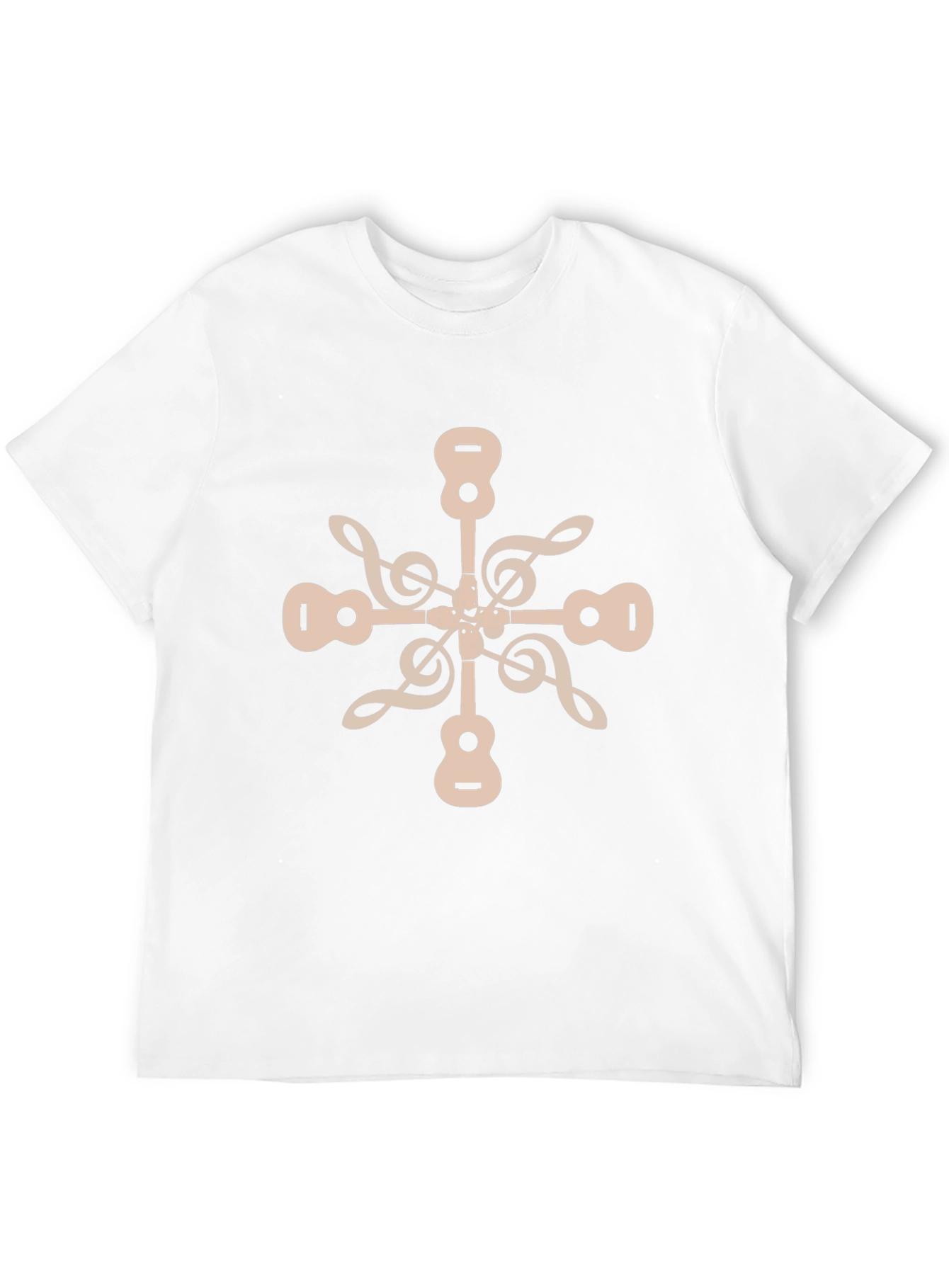 Black Musical Snowflake Graphic Tee - Black Crew Neck view 12