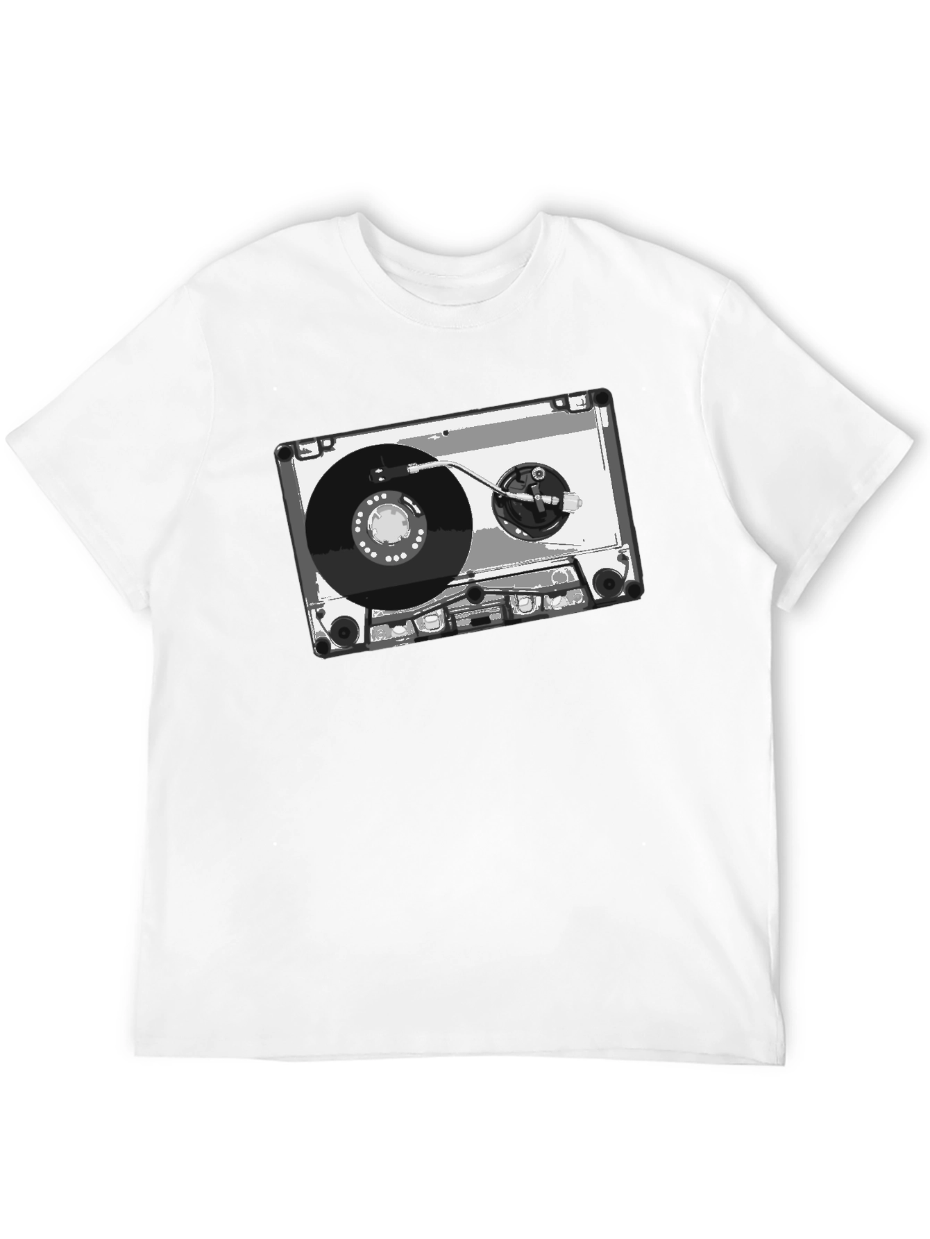 Black Retro Cassette Tape Graphic Tee - Black view 12