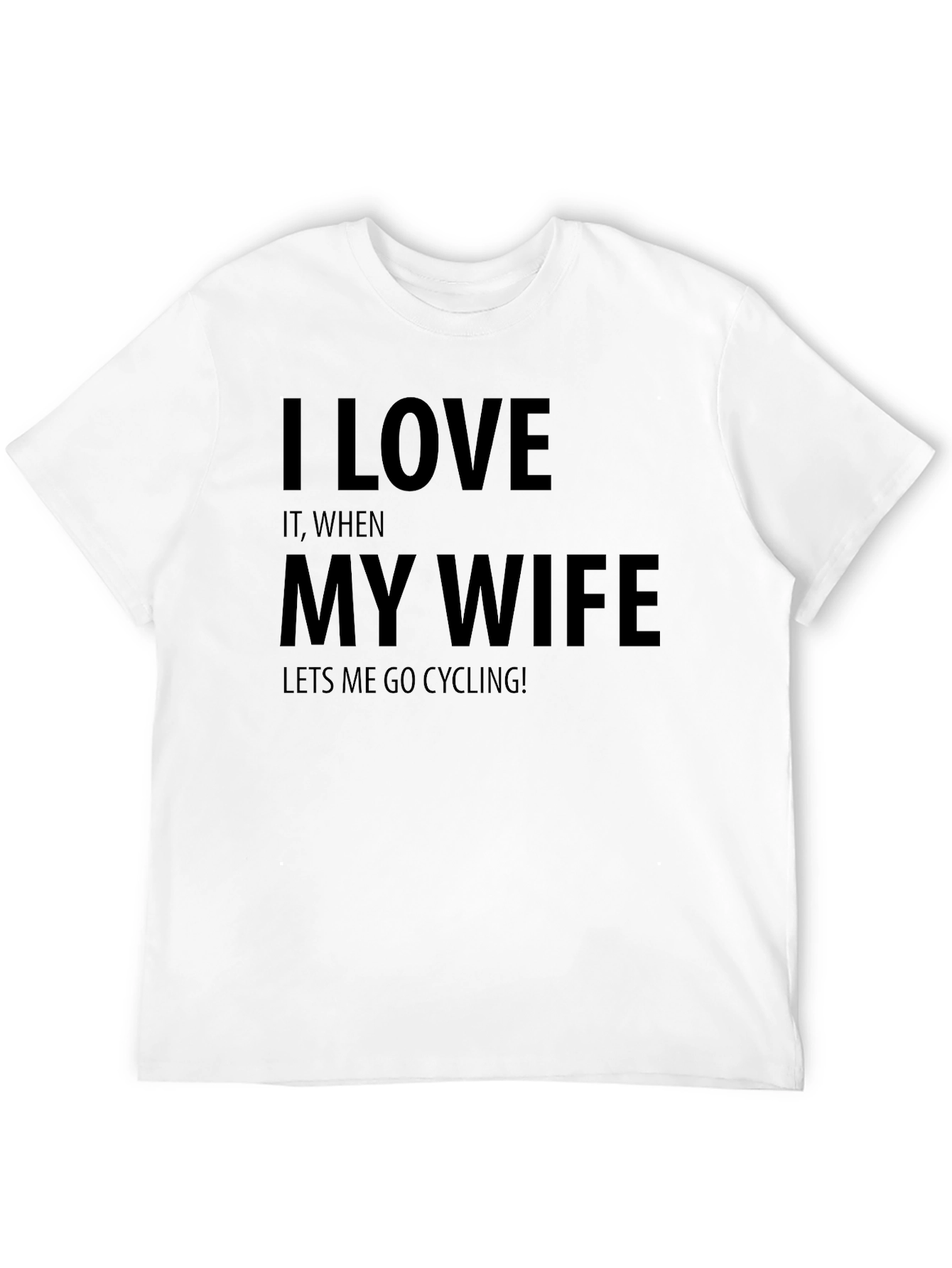 Black I Love My Wife Cycling T-Shirt view 12