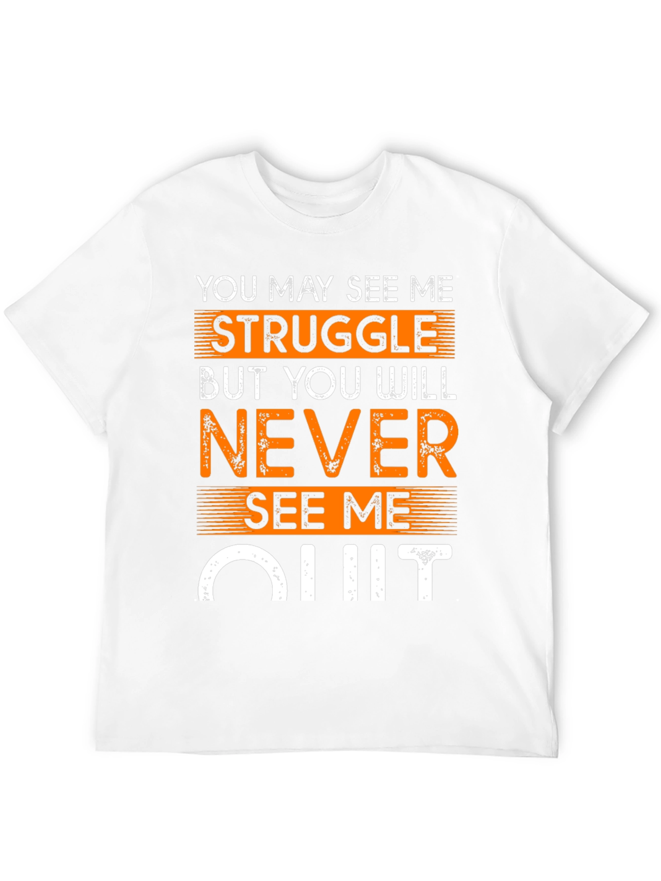 Black Motivational T-Shirt: Never Quit view 12